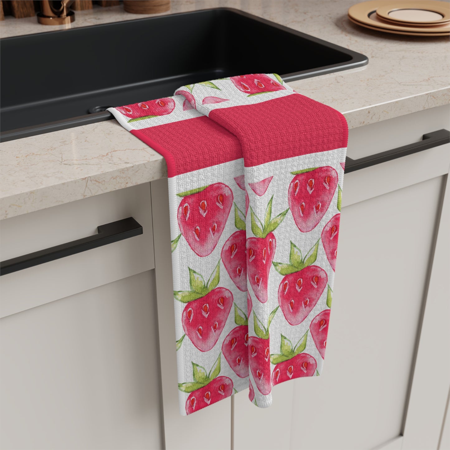 Strawberry Fields Microfiber Tea Towel