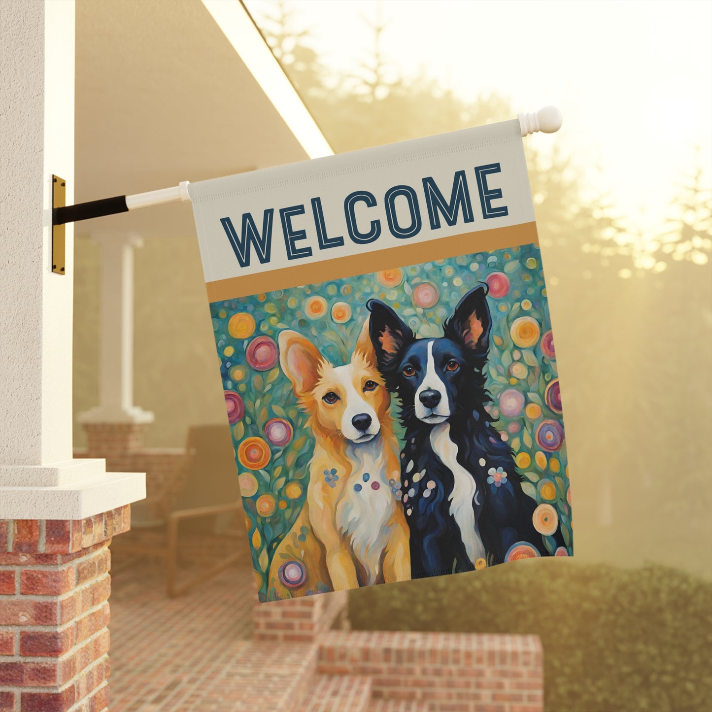 Pete & Doug Welcome 2-Sided Garden & House Flag/Banner