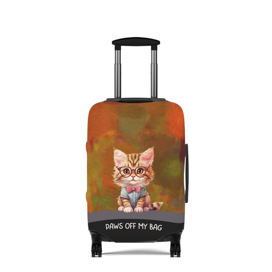 Kitten In Denim Shirt Paws Off My Bag Luggage Cover