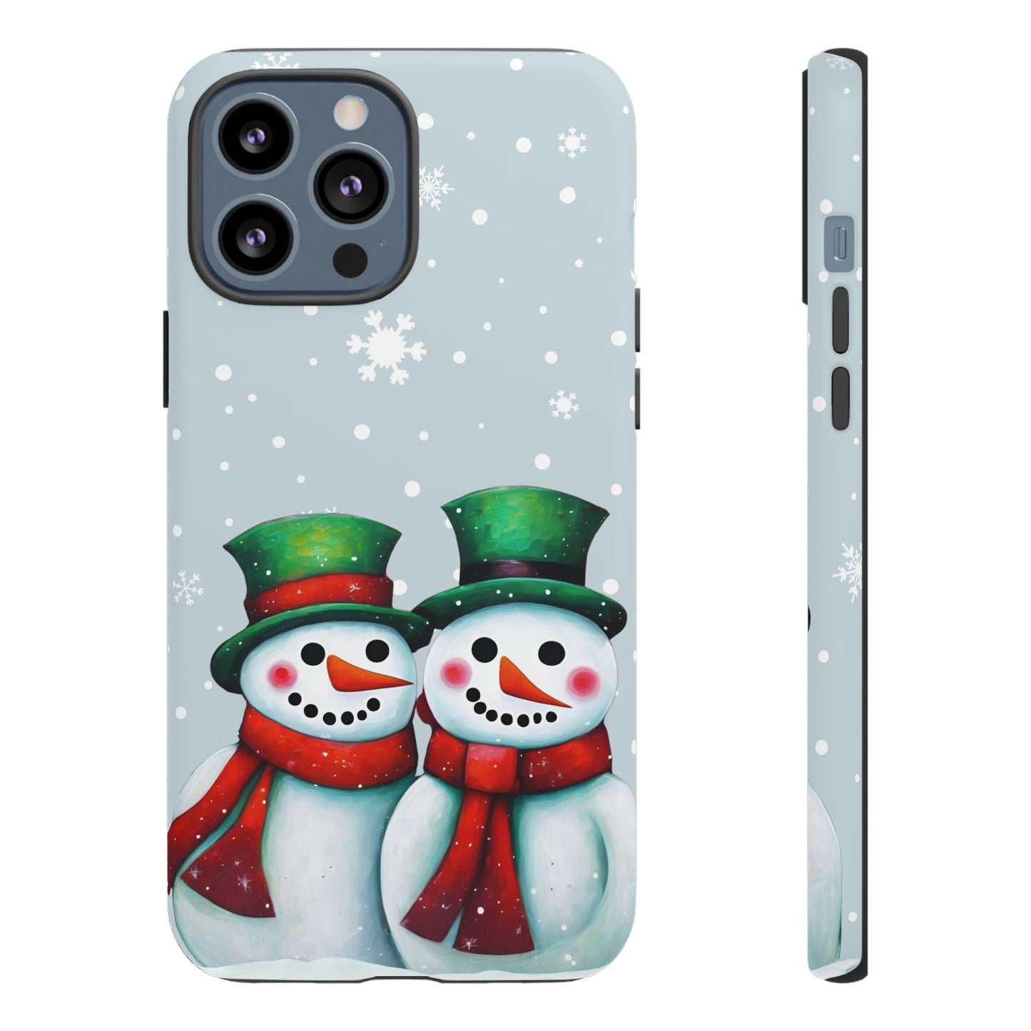 Snowman Couple iPhone Samsung Galaxy Google Pixel Tough Cases