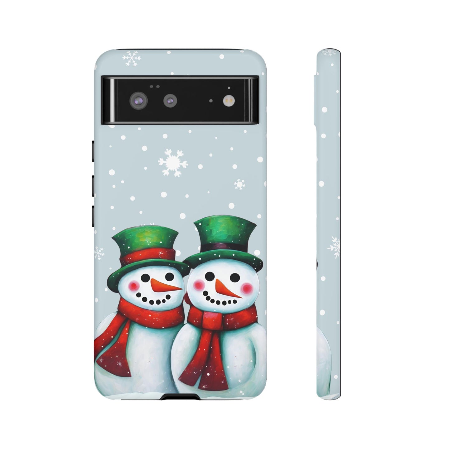 Snowman Couple iPhone Samsung Galaxy Google Pixel Tough Cases