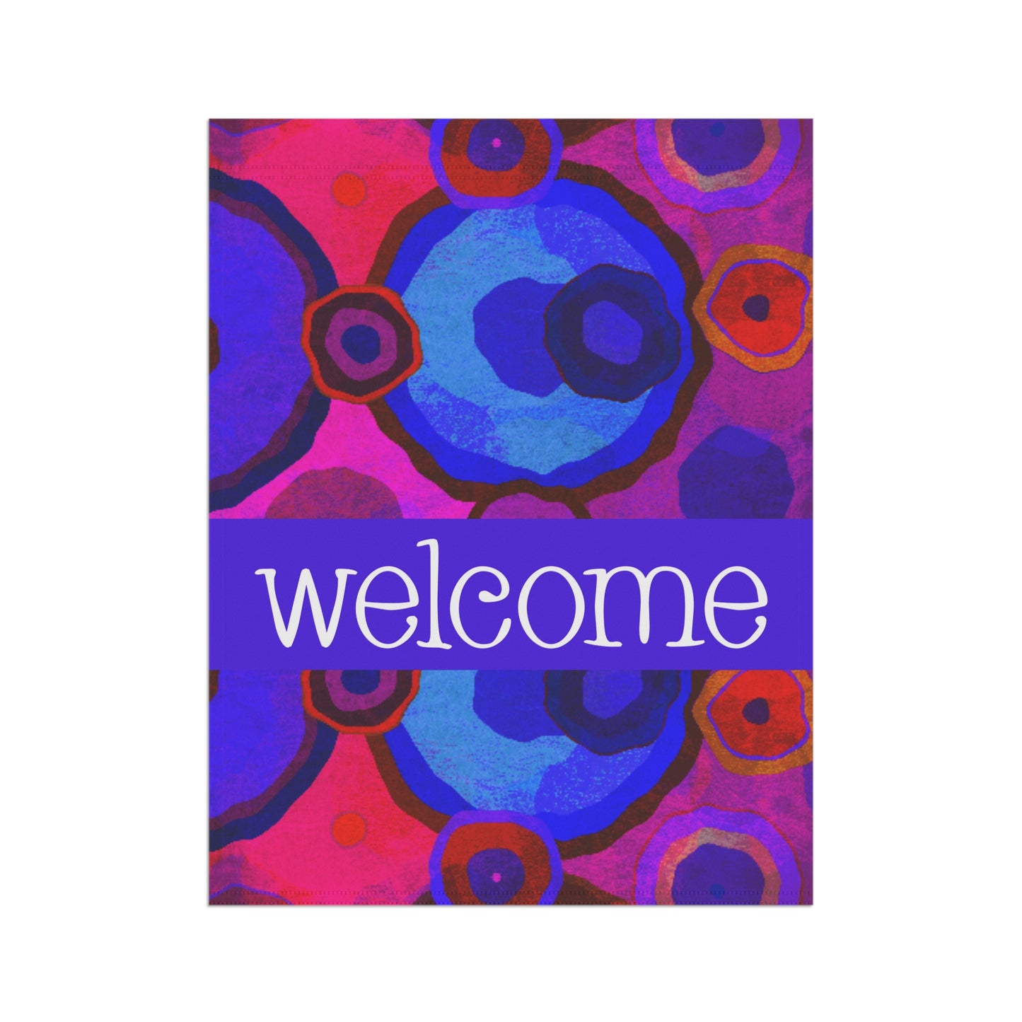 Polanco Bright Abstract Welcome 2-Sided Garden & House Flag/Banner