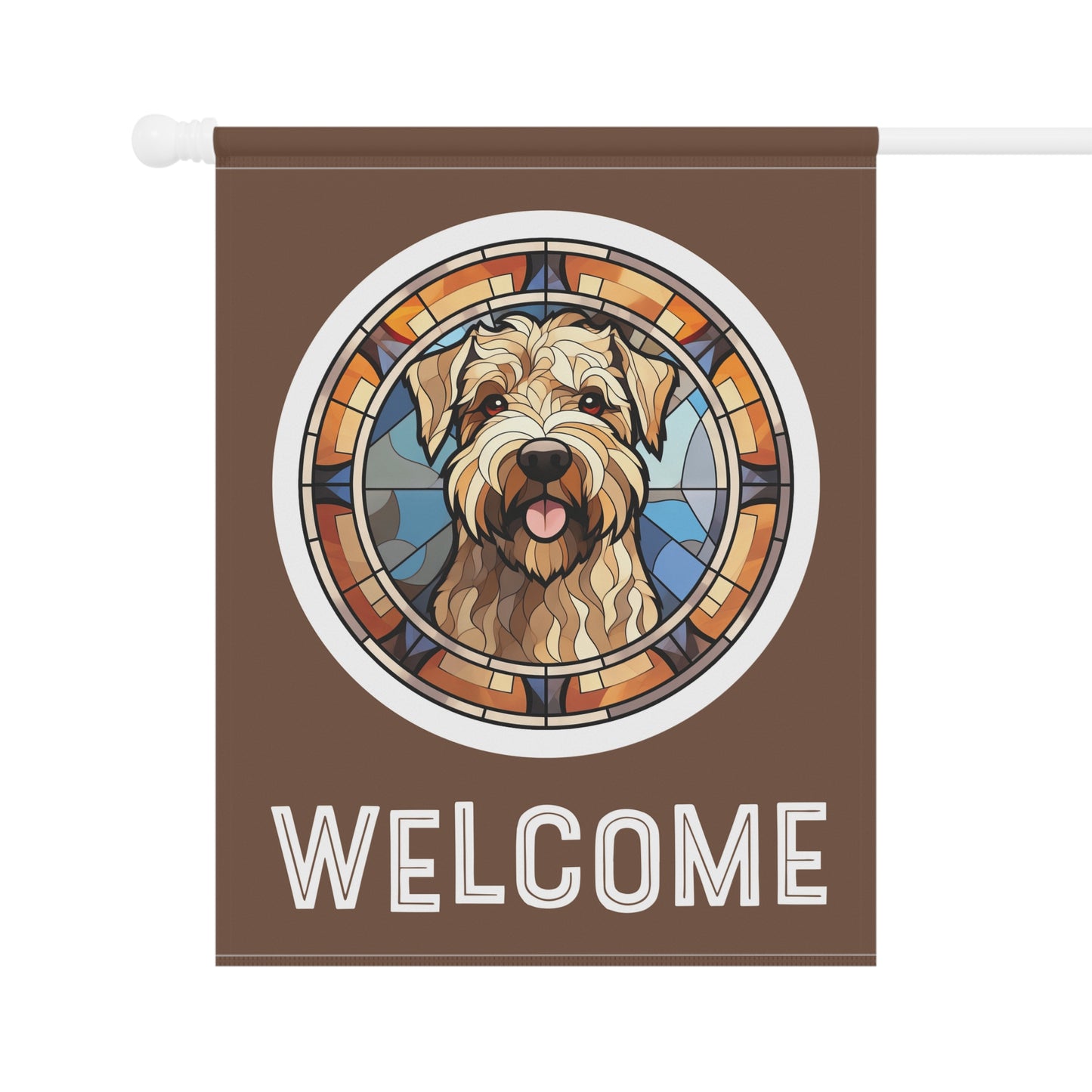 Wheaton Terrier Welcome 2-Sided Garden & House Flag/Banner