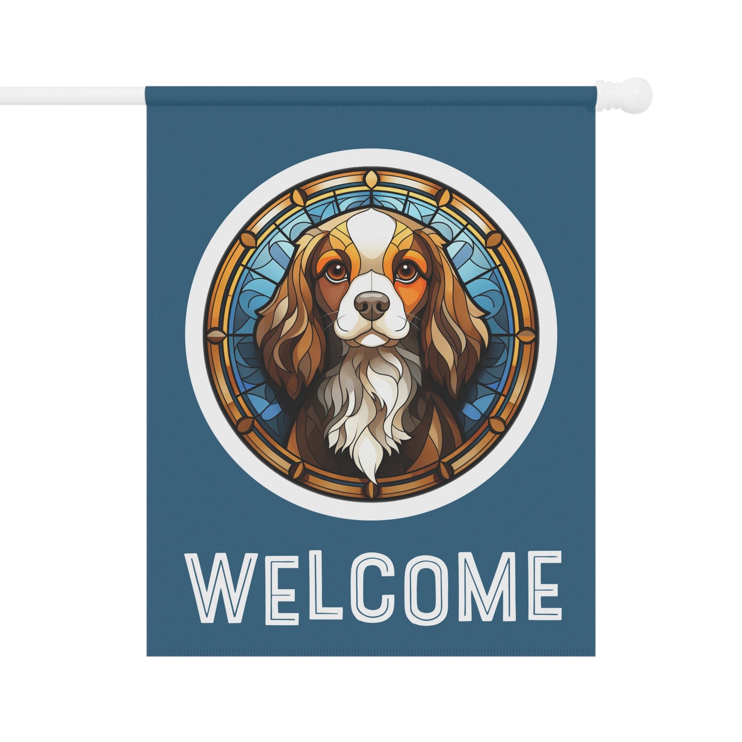 Cavalier King Charles Welcome 2-Sided Garden & House Flag/Banner