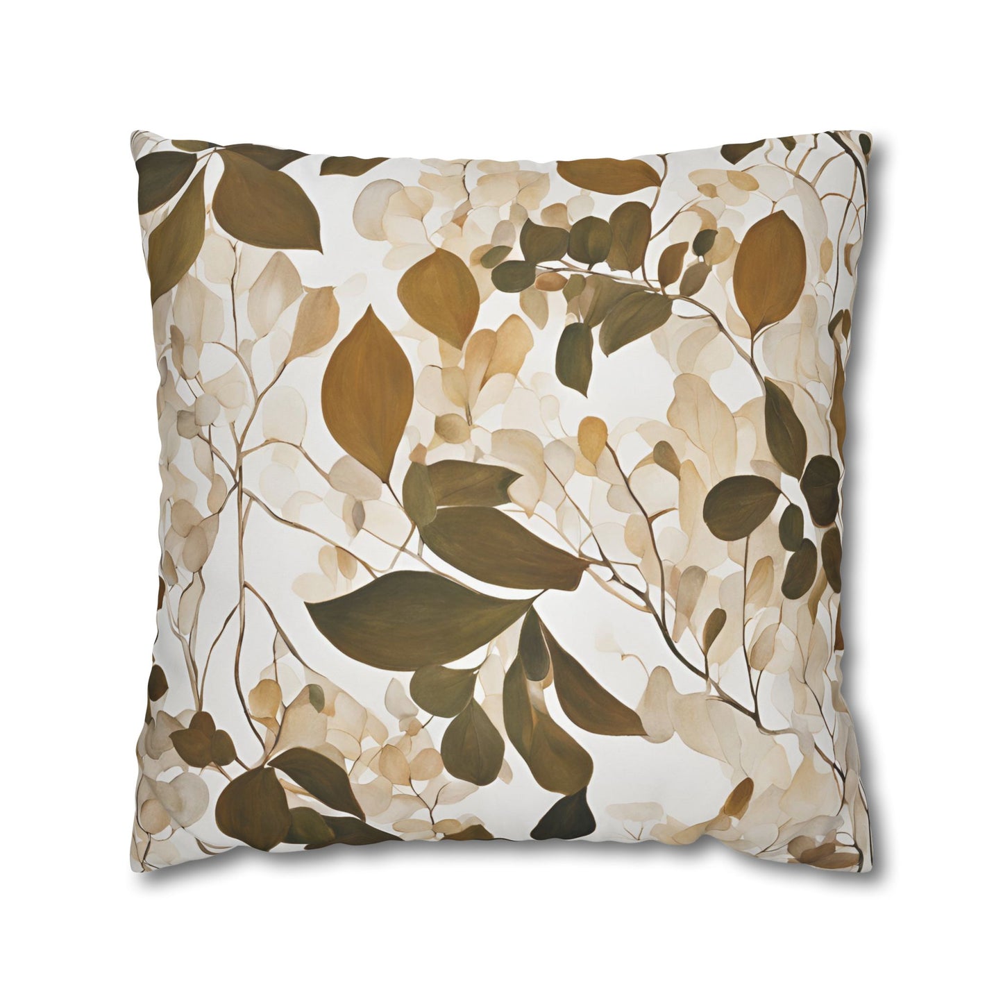 Butterfiled 2 Floral Square Poly Canvas Pillowcase