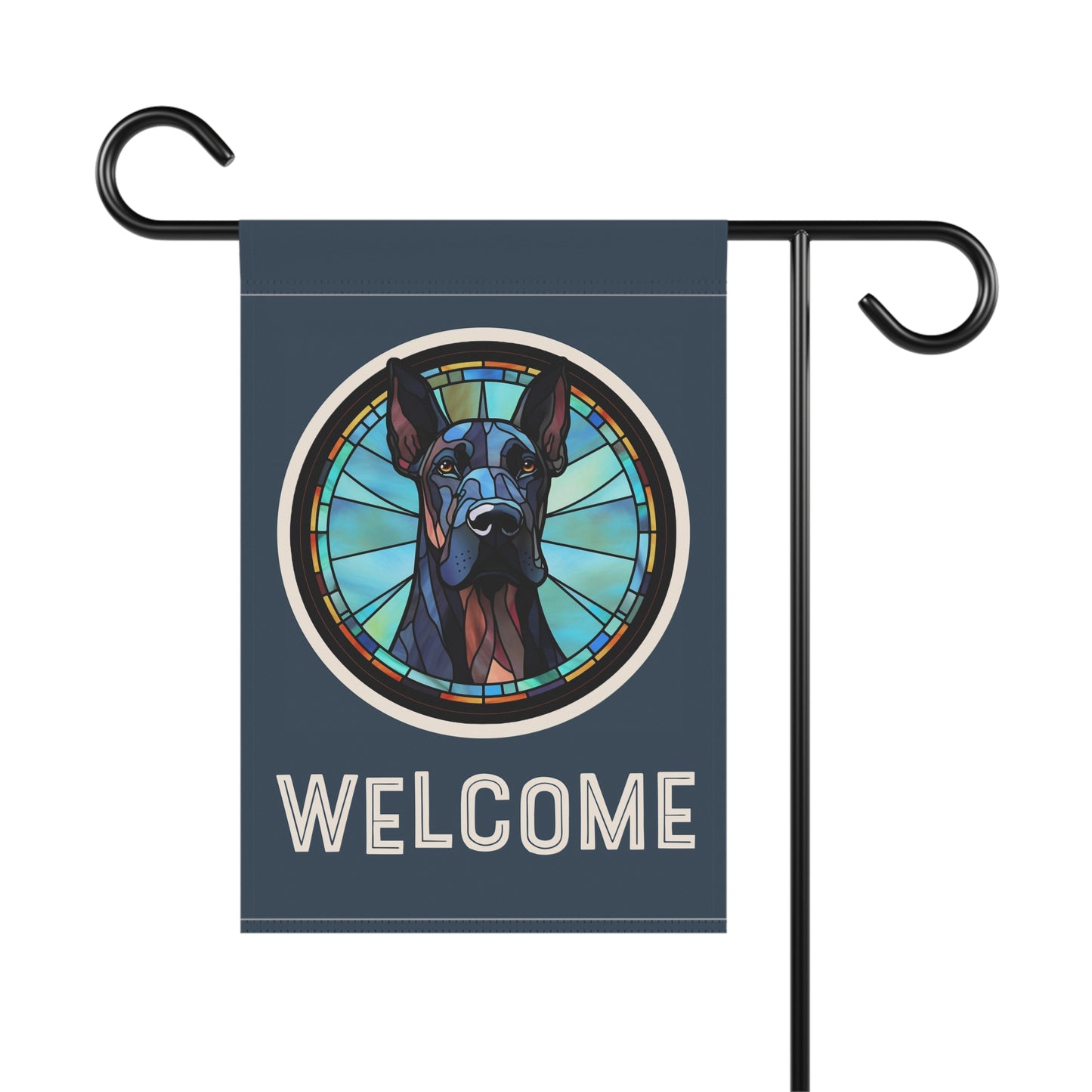 Great Dane Welcome 2-Sided Garden & House Flag/Banner