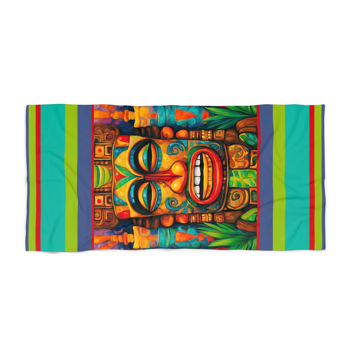 Happy Tiki Beach Towel