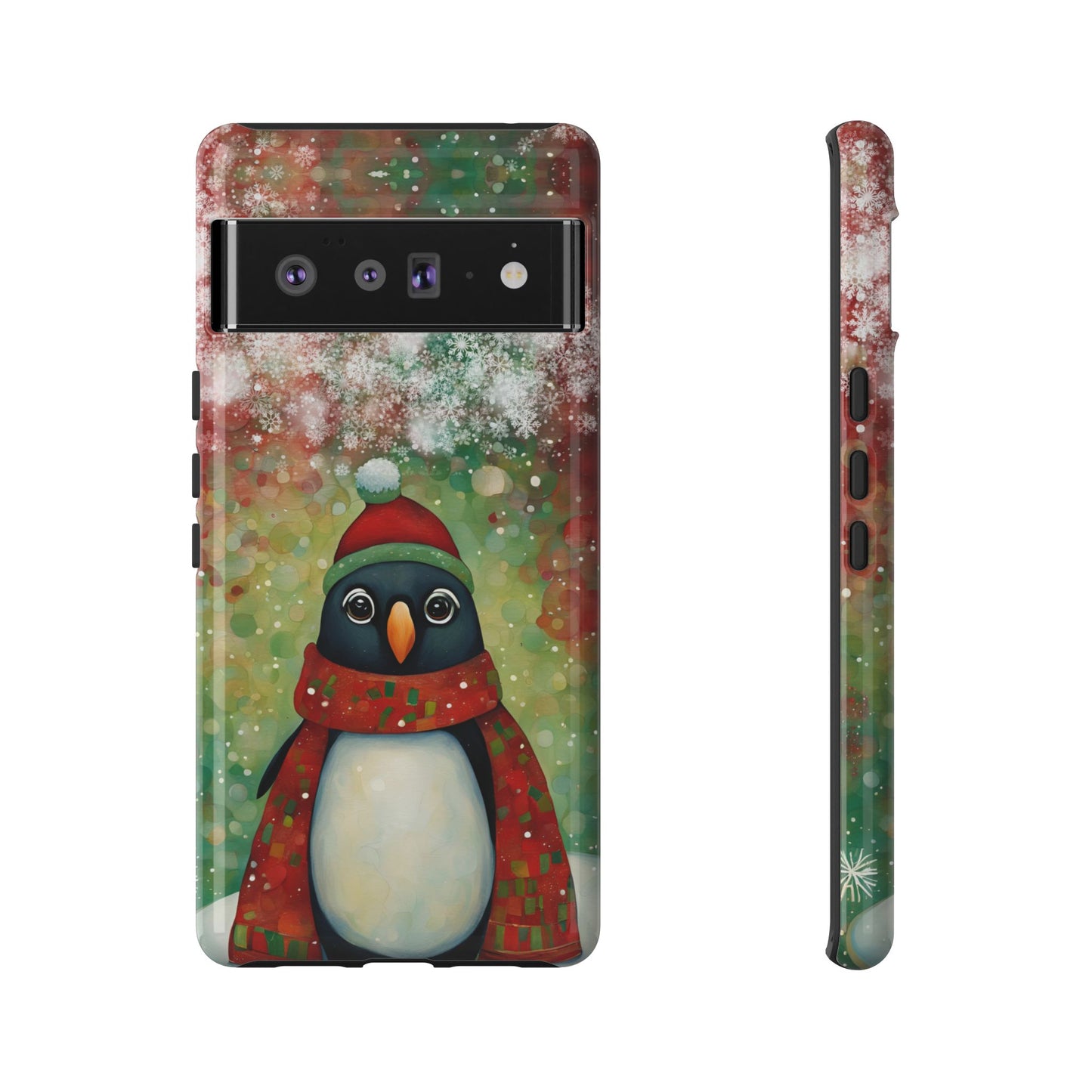 Christmas Penguin iPhone Samsung Galaxy Google Pixel Tough Cases