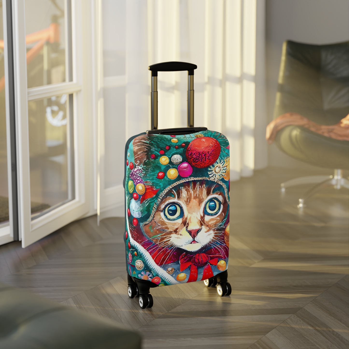 Ornament Cat Christmas Art Luggage Cover