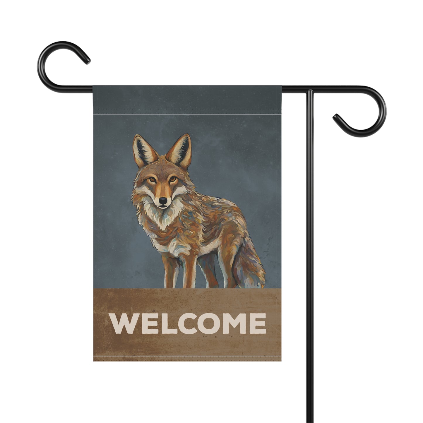 Coyote Welcome 2-Sided Garden & House Flag/Banner