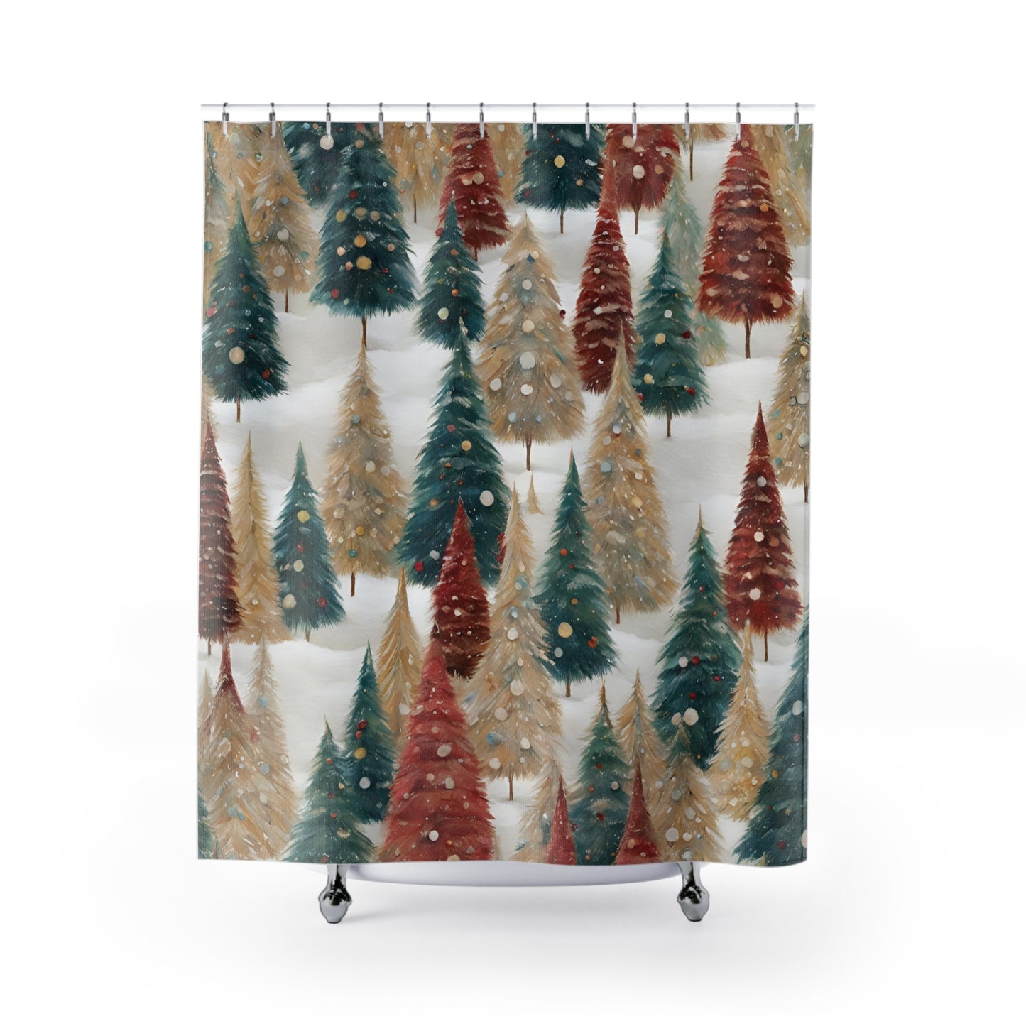 Pines in the Snow Shower Curtain