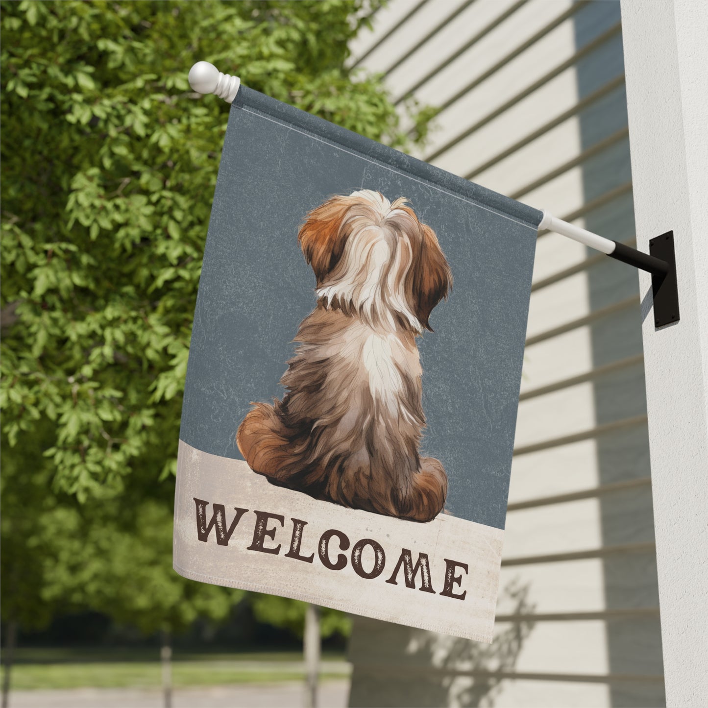 Havanese Welcome 2-Sided Garden & House Flag/Banner