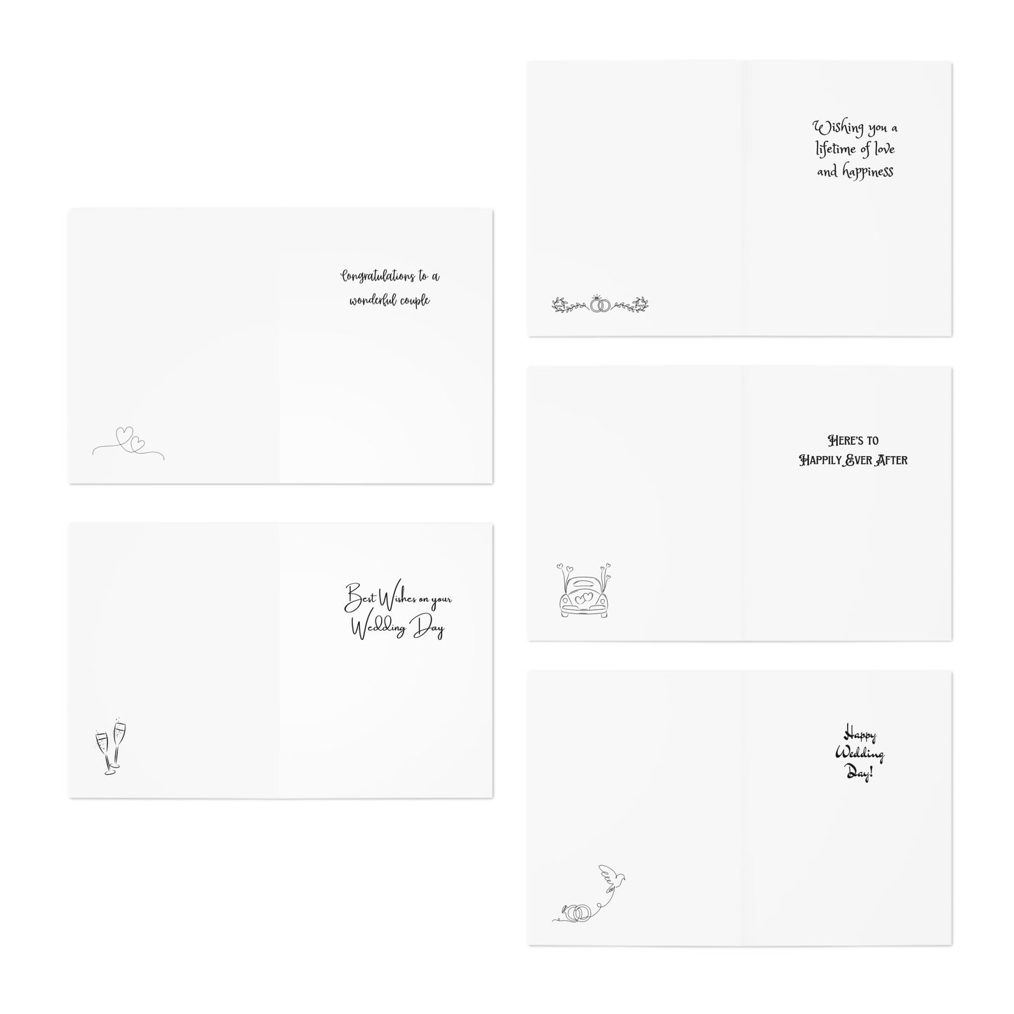 Wedding Cake Cards (5-Pack)