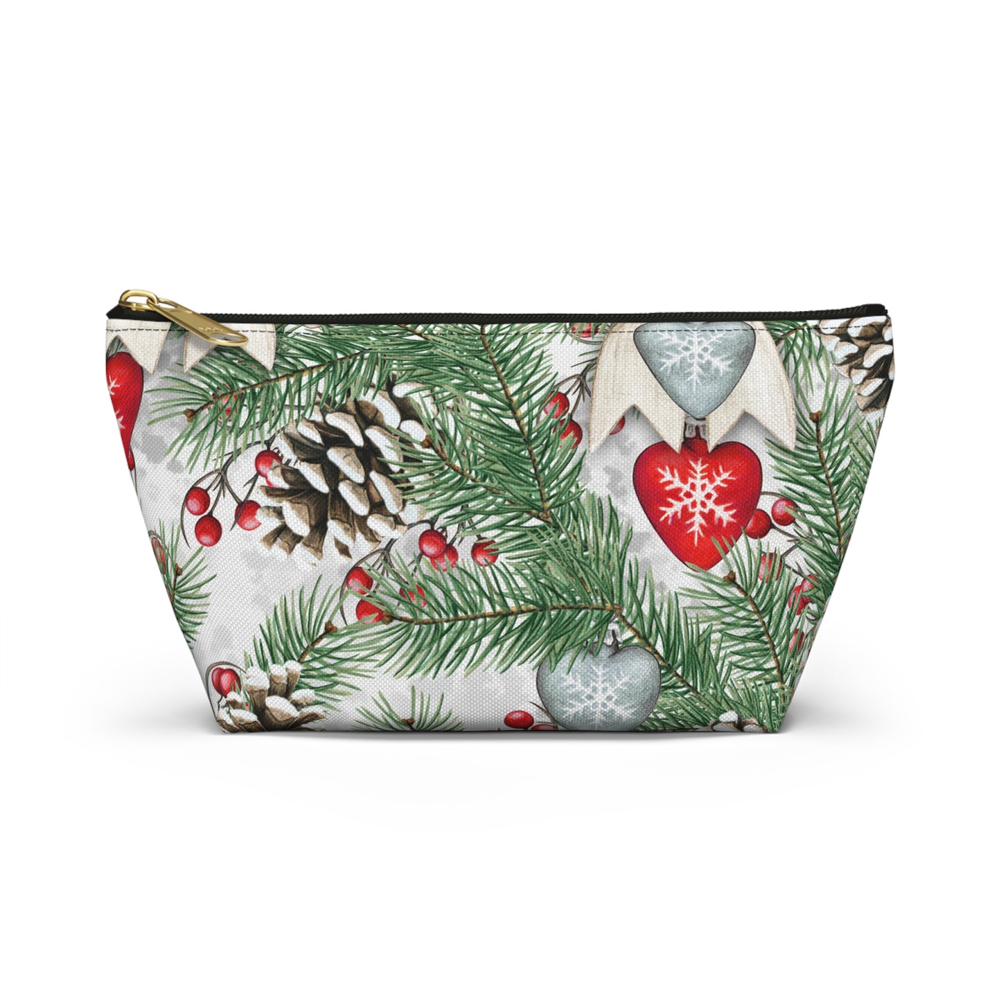 Pinecones & Bows Accessory Pouch w T-bottom