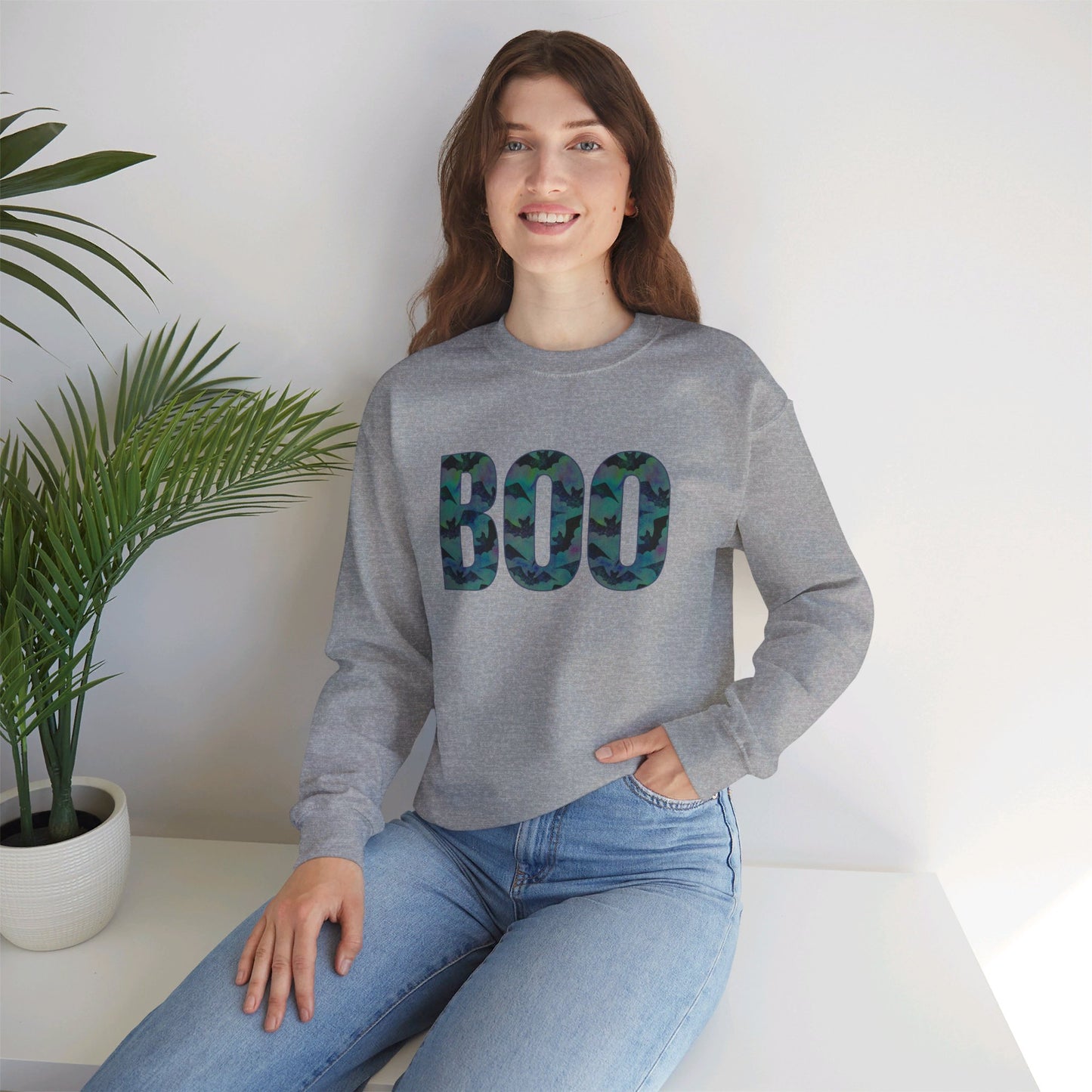 Bats BOO Unisex Heavy Blend™ Crewneck Sweatshirt