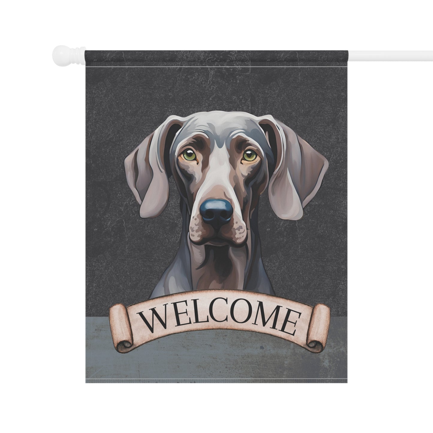 Weimaraner Welcome 2-Sided Garden & House Flag/Banner