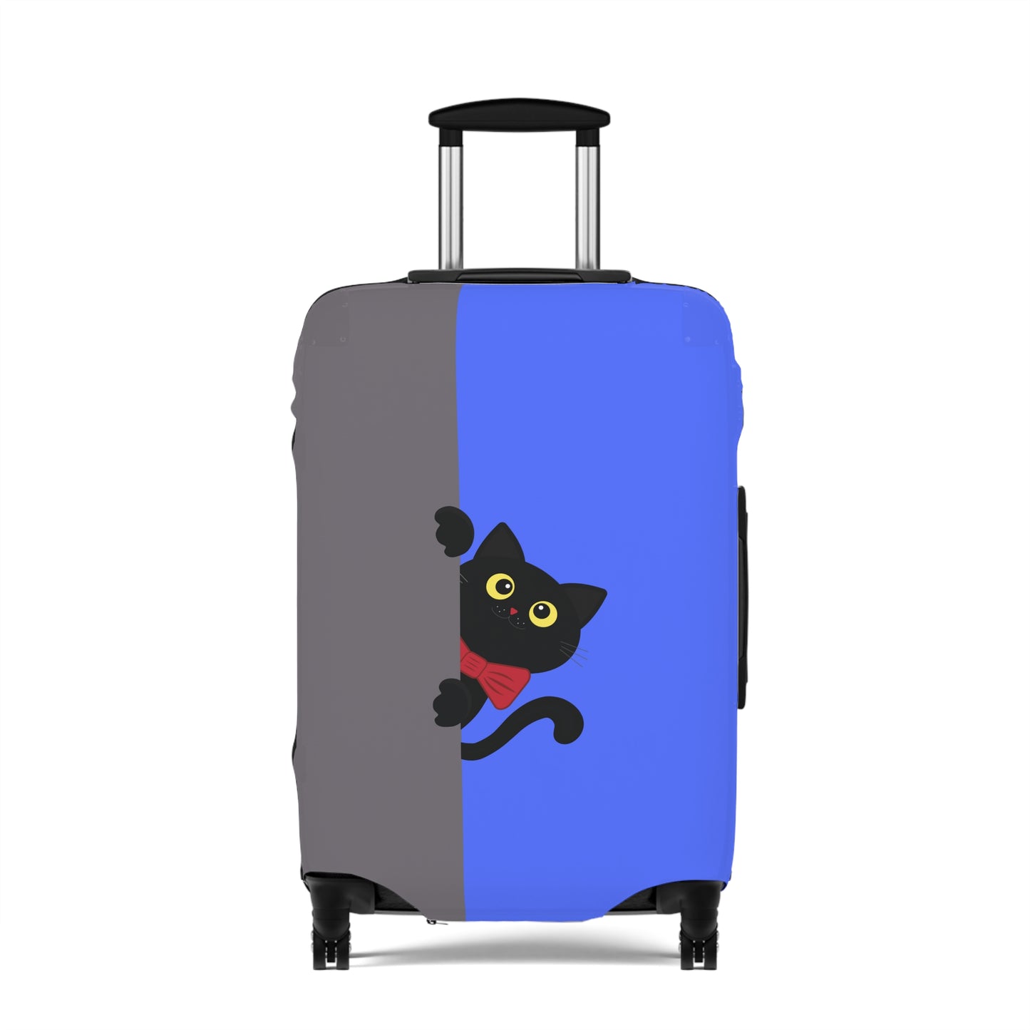 Black Cat in Red Bow Tie Luggage Cover