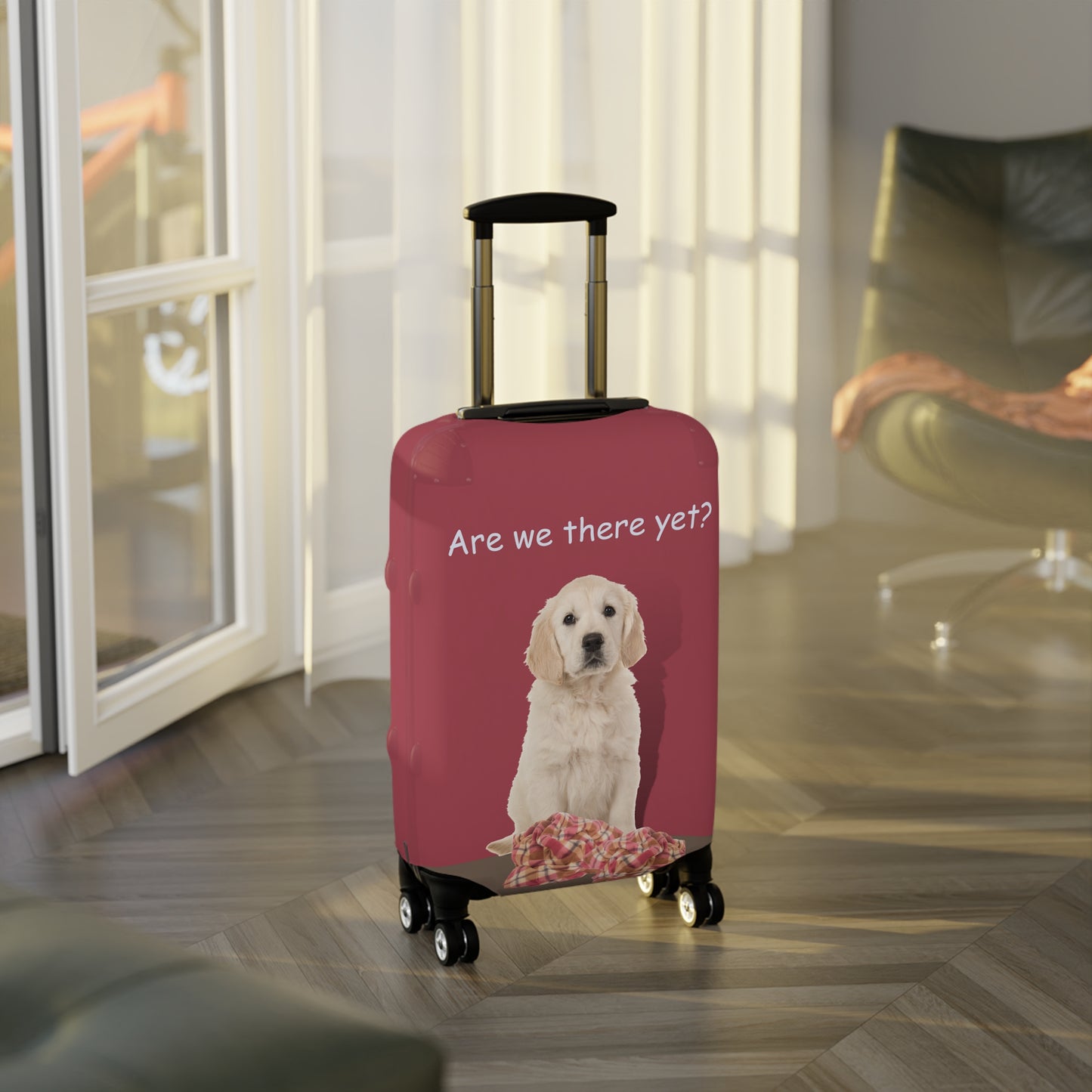 Golden Retriever Are We There yet? Luggage Cover