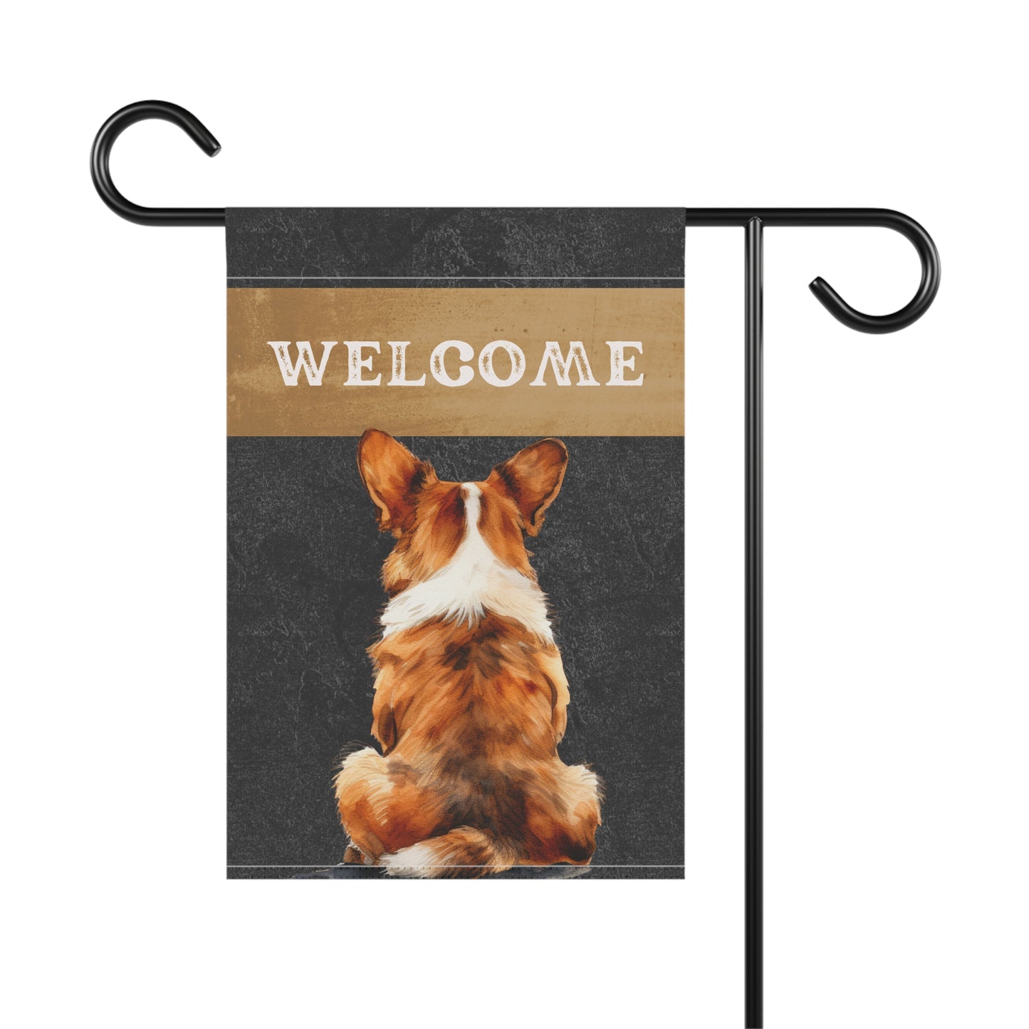 Corgi Welcome 2-Sided Garden & House Flag/Banner