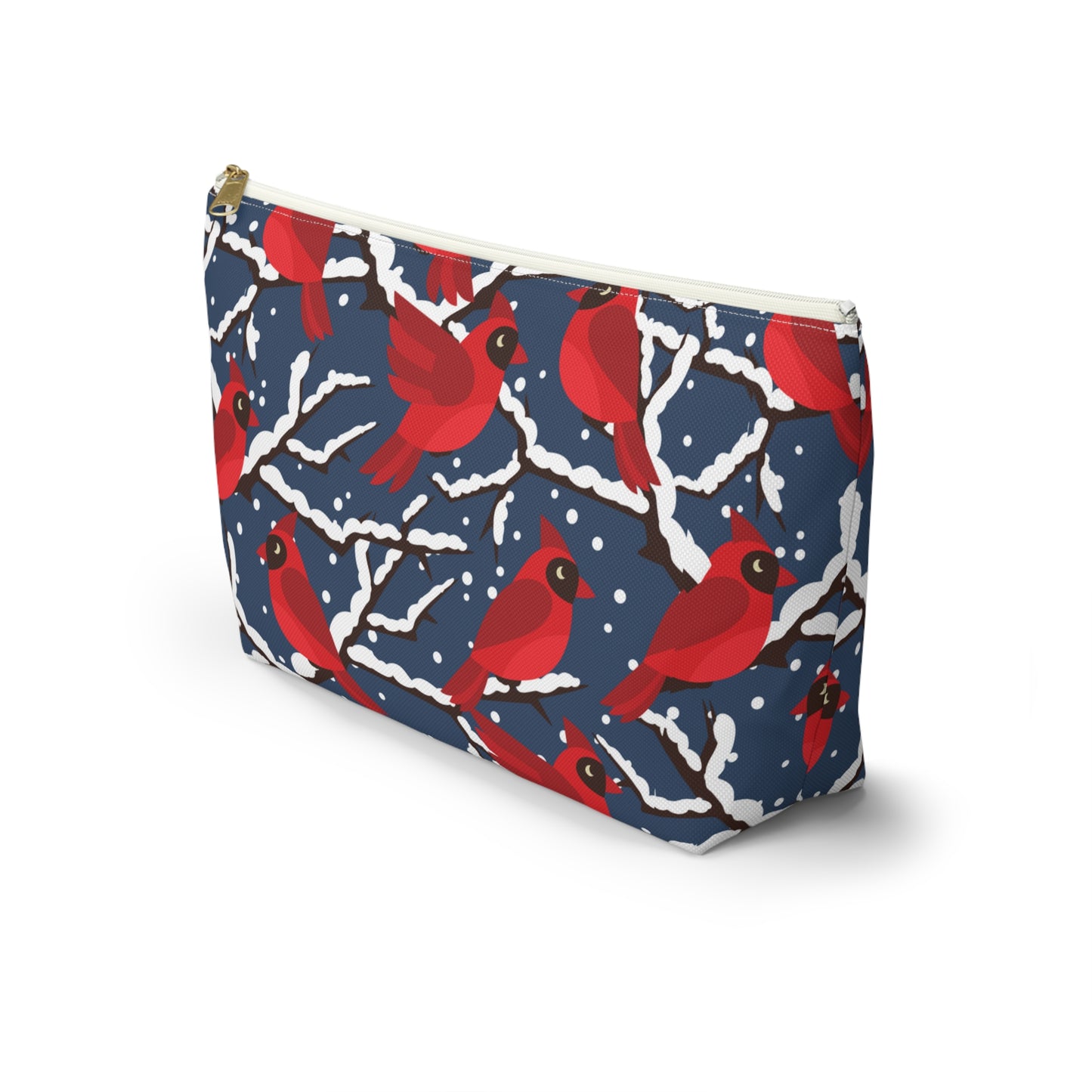 Cardinals on Snowy Branches Accessory Pouch w T-bottom