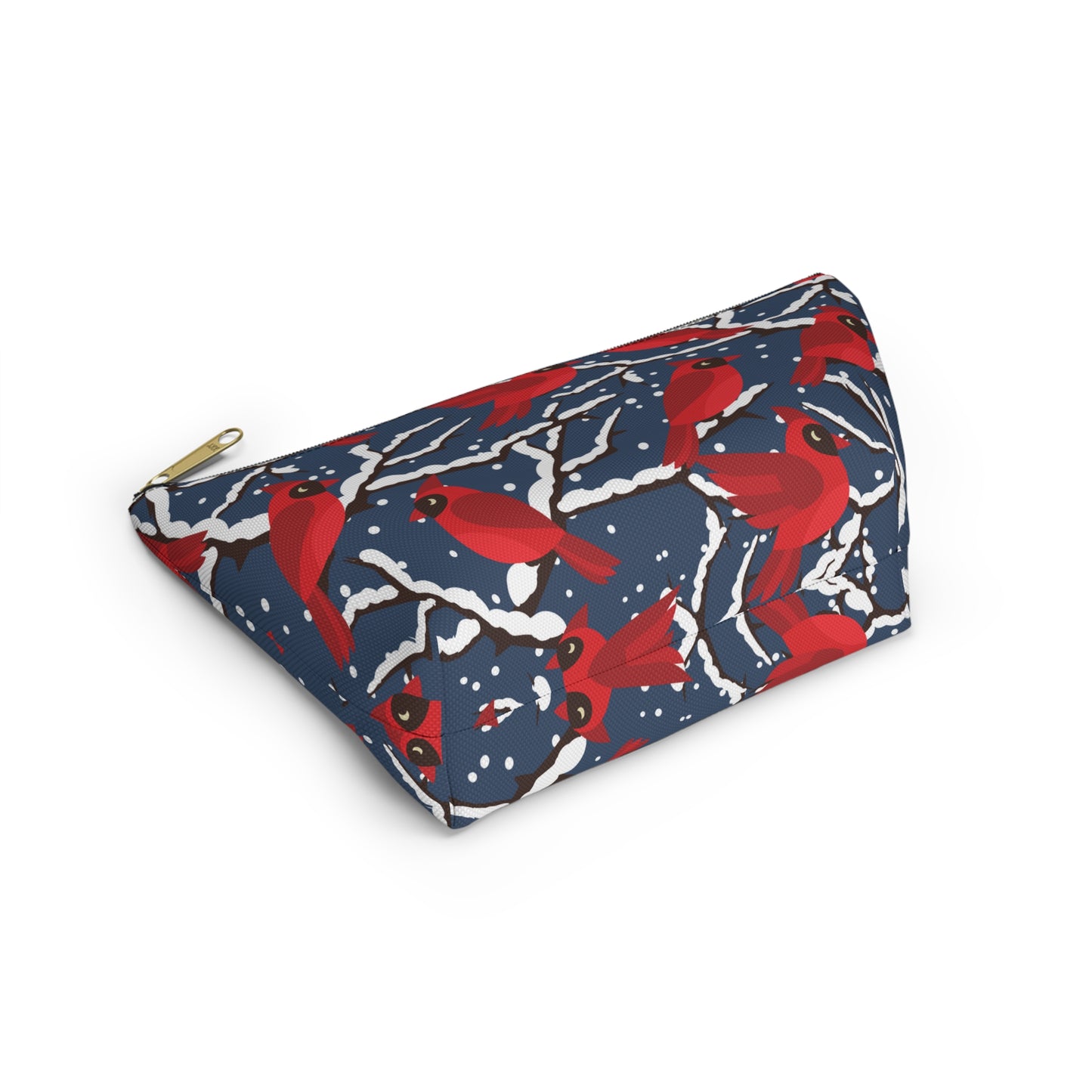 Cardinals on Snowy Branches Accessory Pouch w T-bottom