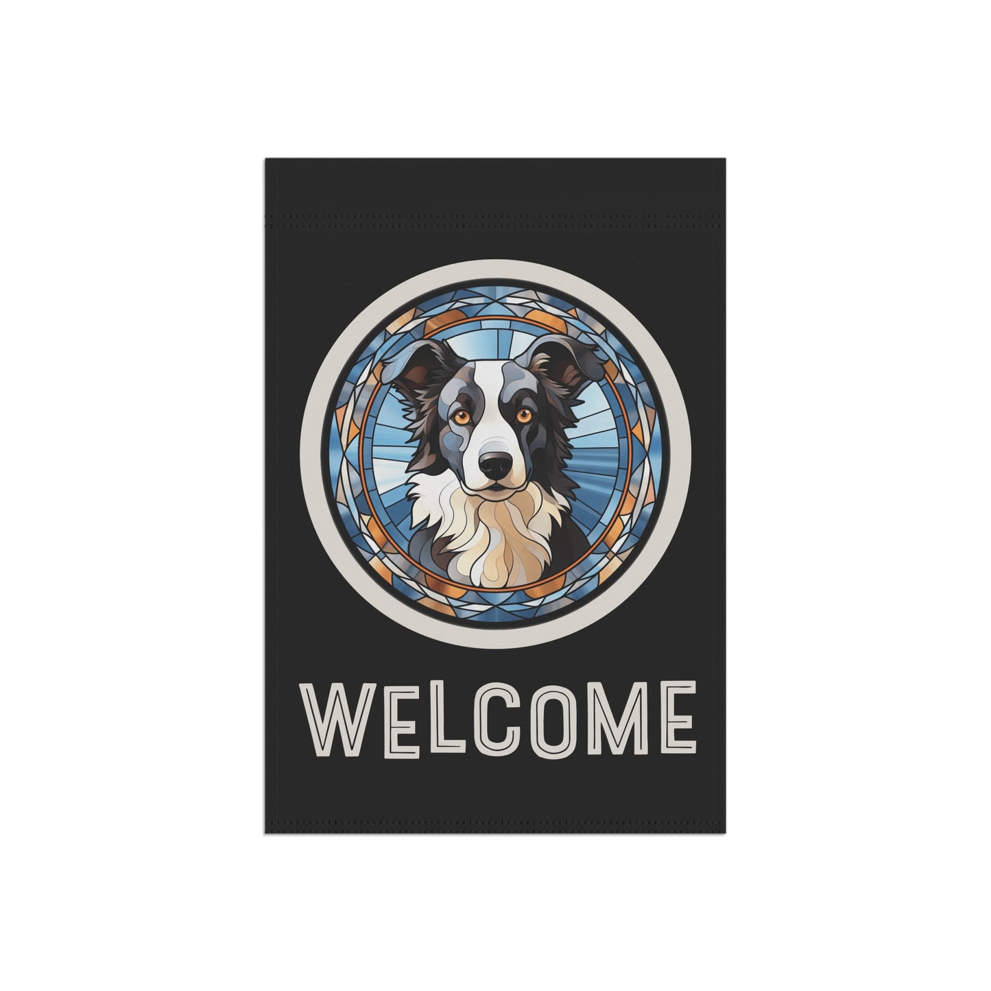 Border Collie Welcome 2-Sided Garden & House Flag/Banner