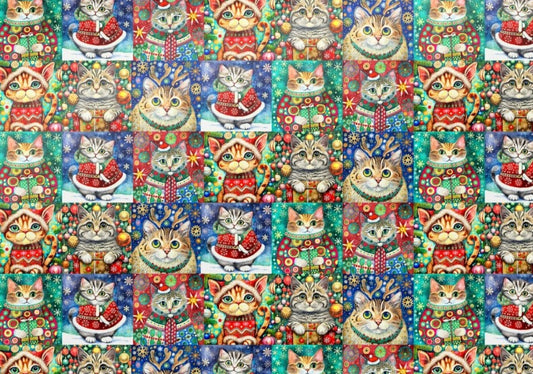 Funky Christmas Cats Wrapping Papers