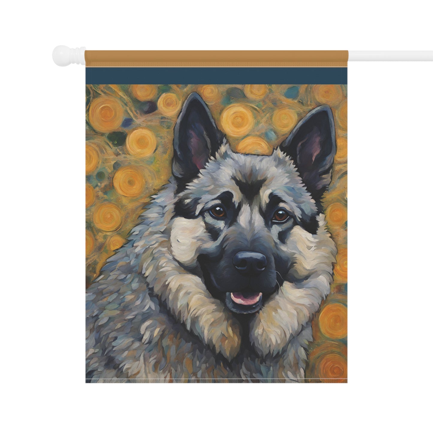 Norwegian Elkhound 2-Sided Garden & House Flag/Banner