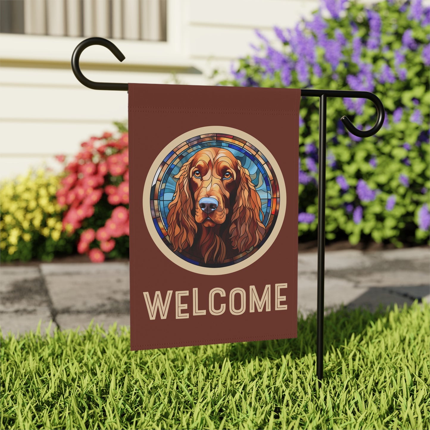 Irish Setter Welcome 2-Sided Garden & House Flag/Banner