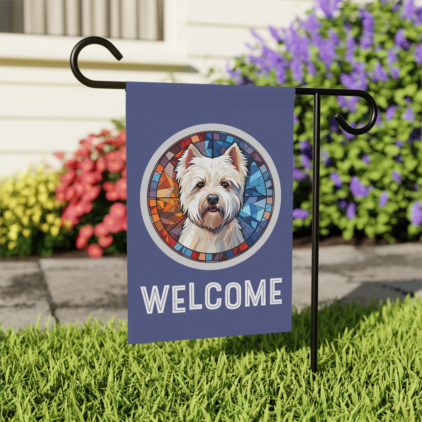 West Highland Terrier Welcome 2-Sided Garden & House Flag/Banner