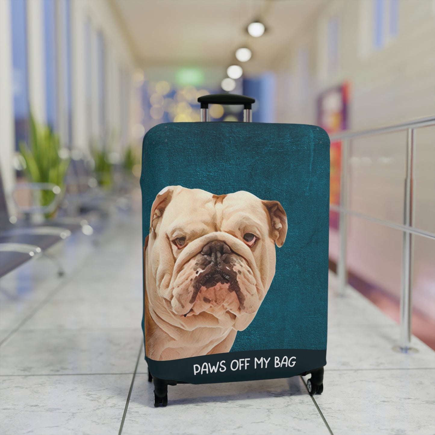 Bulldog Paws Off My Bag Luggage Cover