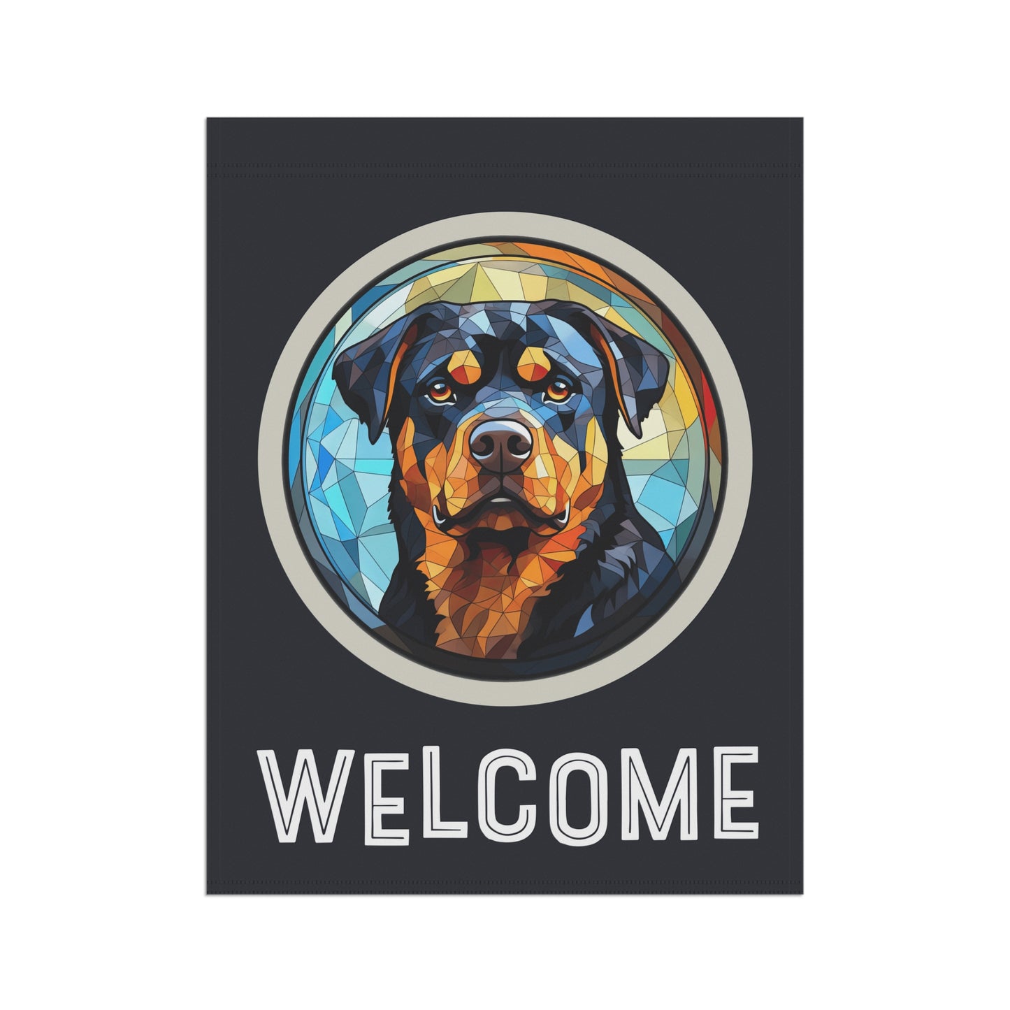 Rottweiler Welcome 2-Sided Garden & House Flag/Banner