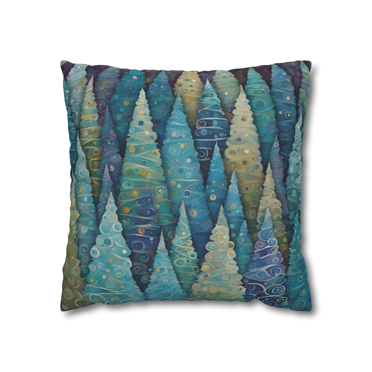 Cool Trees Square Poly Canvas Pillowcase