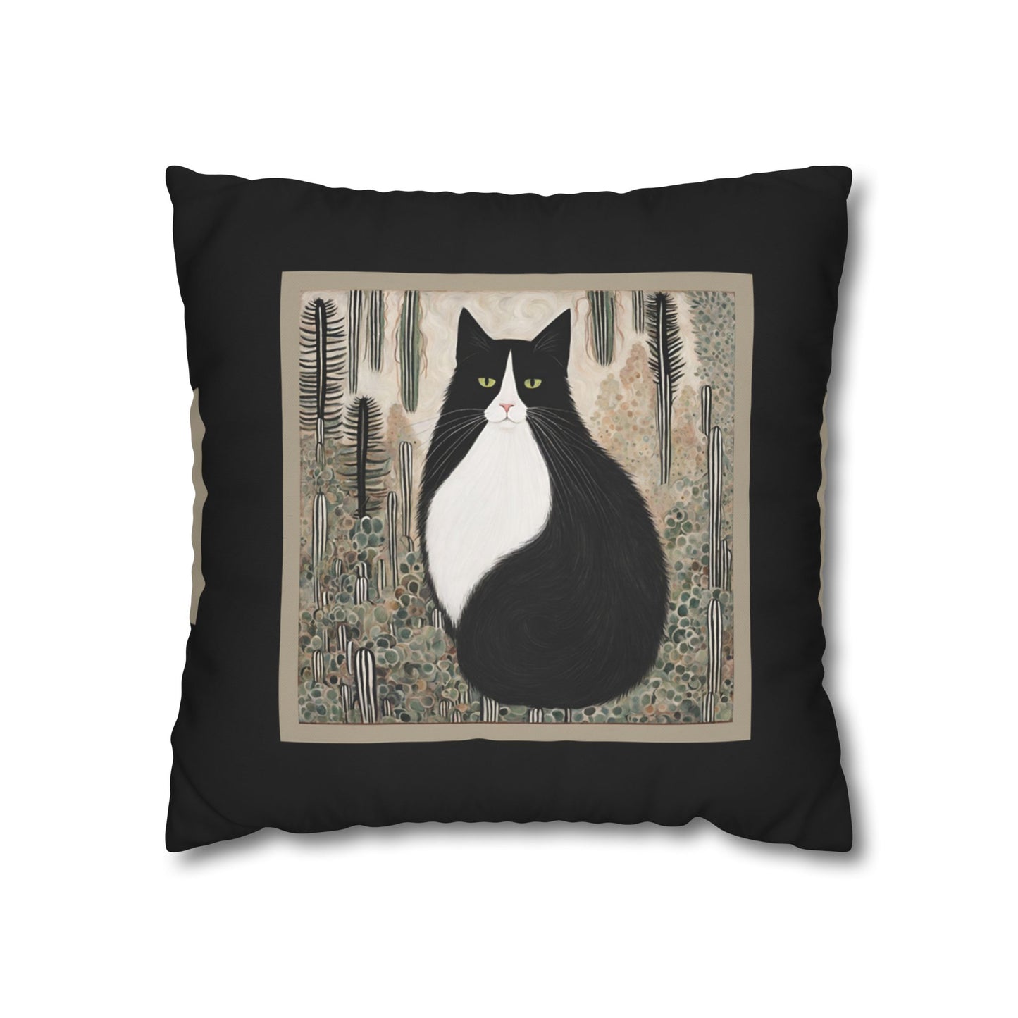 Colby Cat Square Poly Canvas Pillowcase