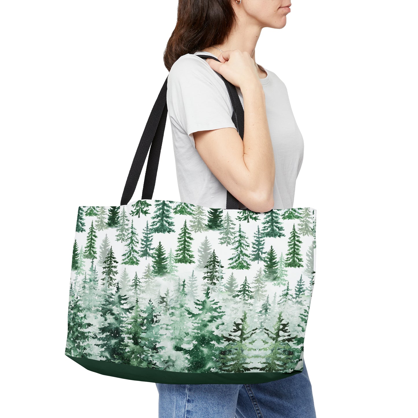 Pines in the Snow Weekender Tote Bag