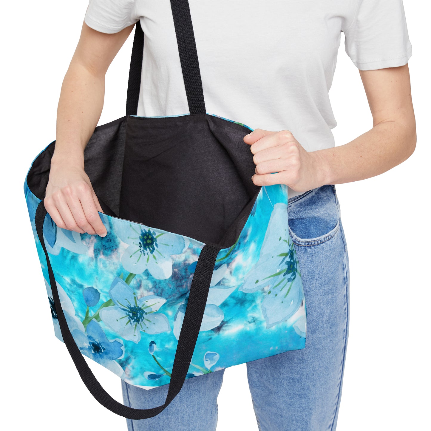 Nordic Floral Overnight Weekender Tote Bag