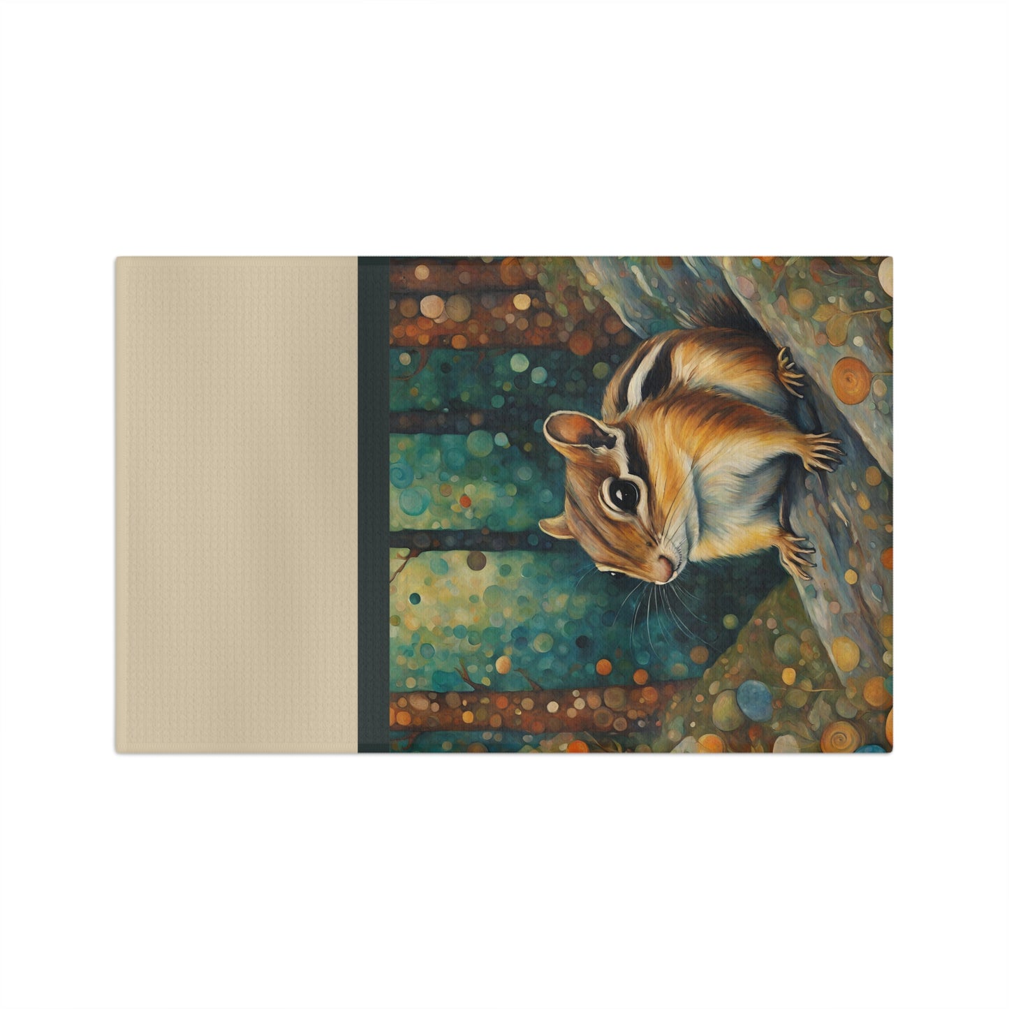 Mountain Forest Chipmunk Microfiber Tea Towel