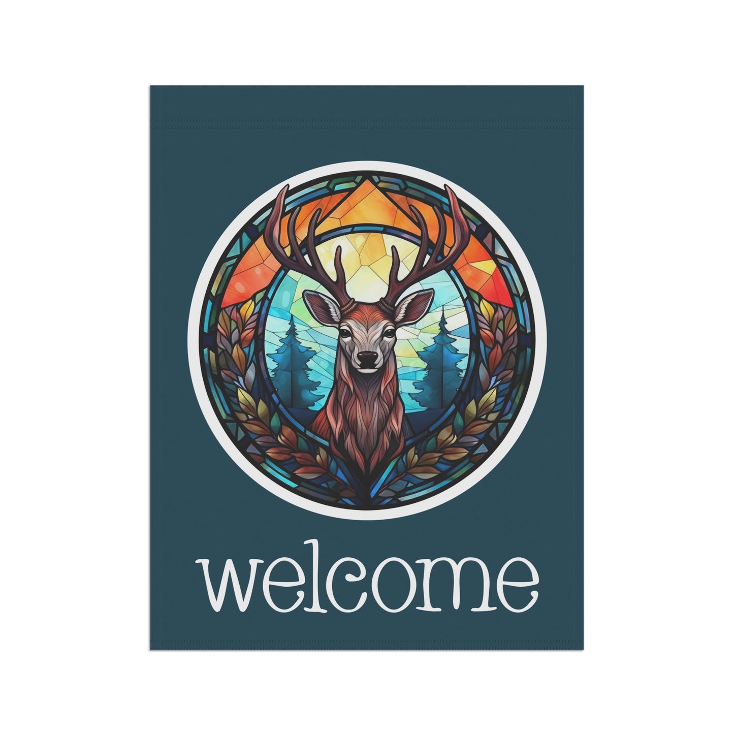 Buck Welcome 2-Sided Garden & House Flag/Banner