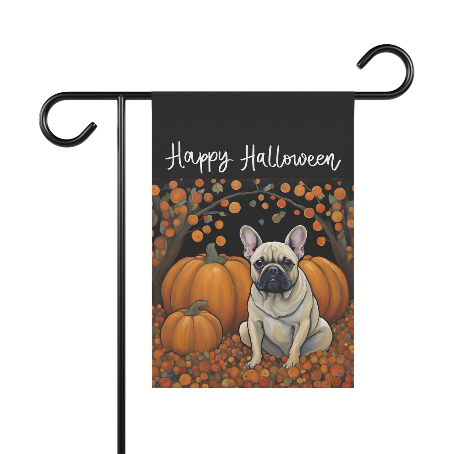 French Bulldog Happy Halloween 2-Sided Garden & House Flag/Banner