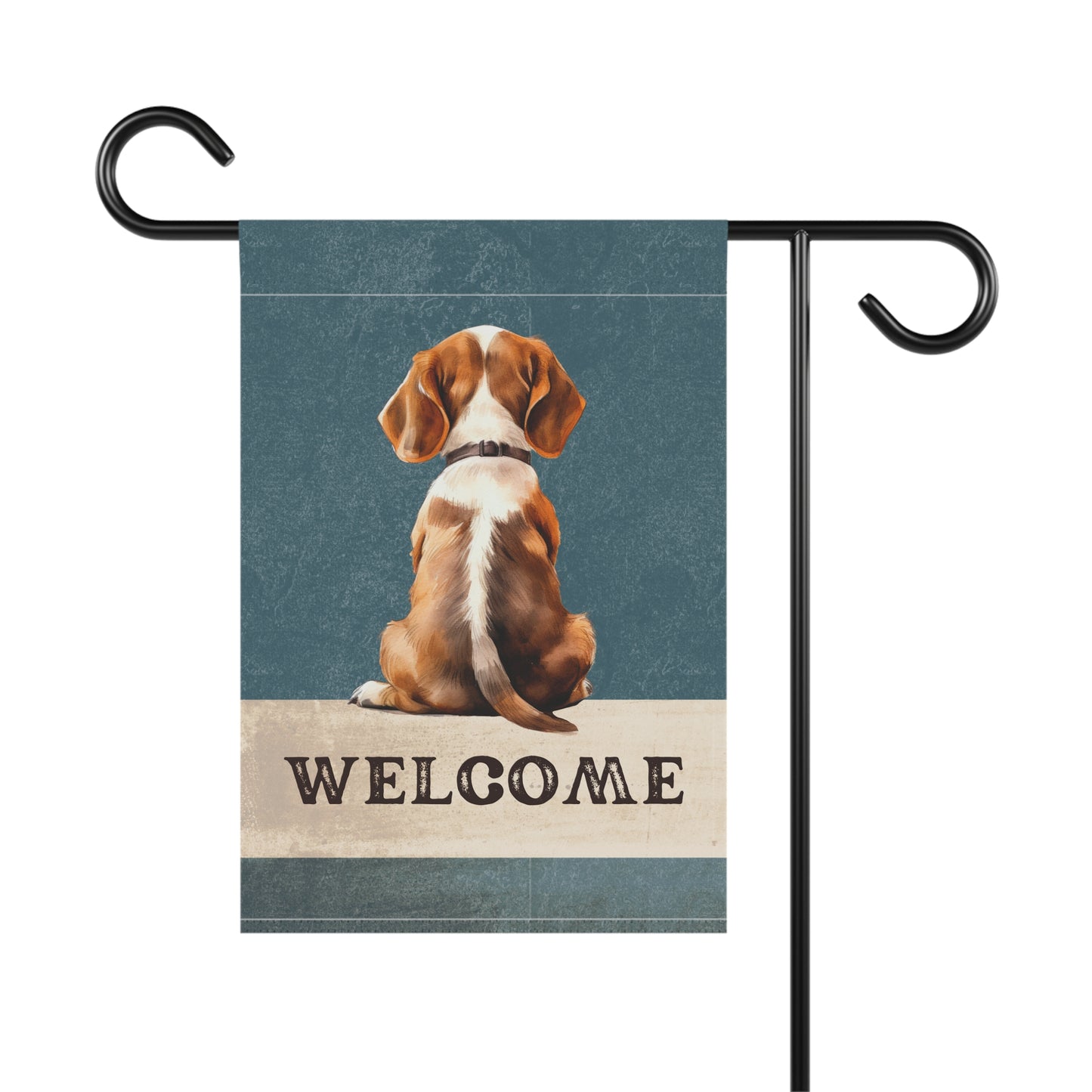 Beagle Welcome 2-Sided Garden & House Flag/Banner