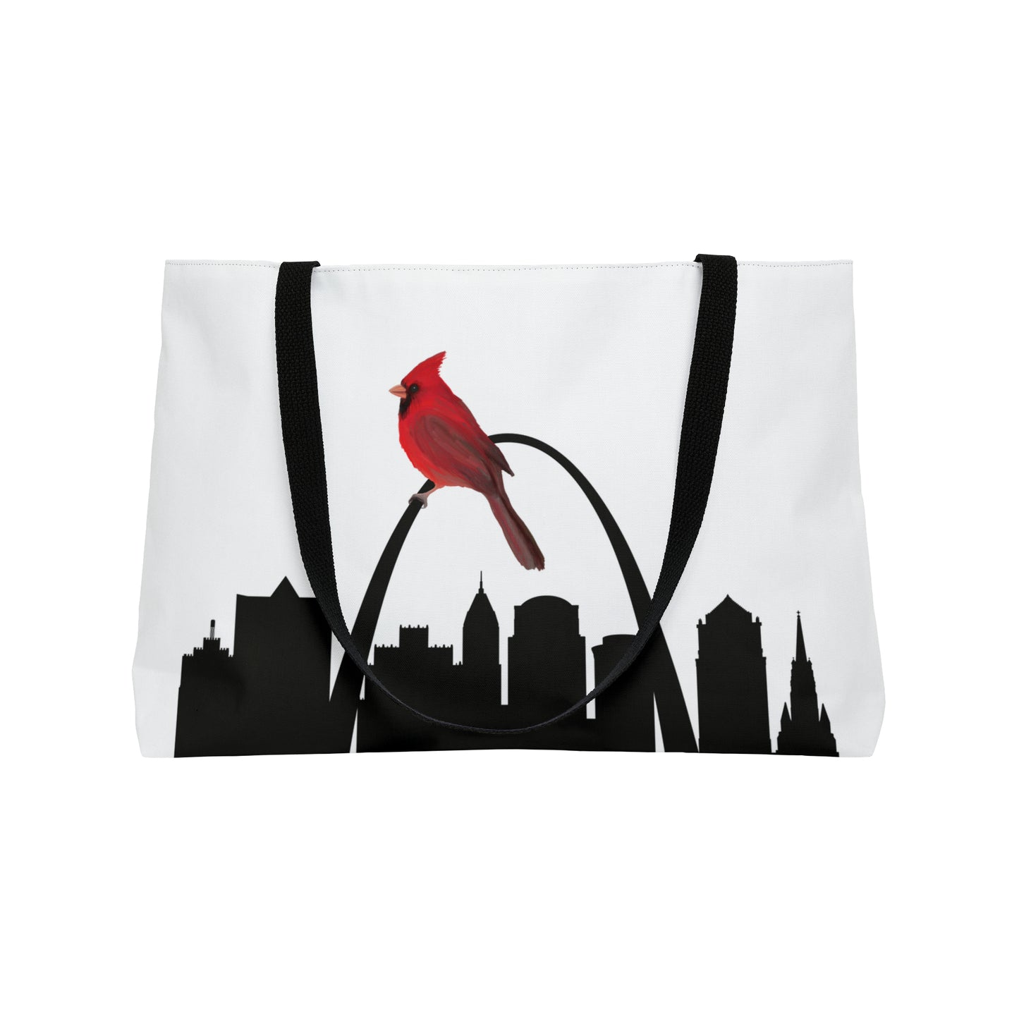 St Louis Skyline & Cardinal Weekender Tote Bag