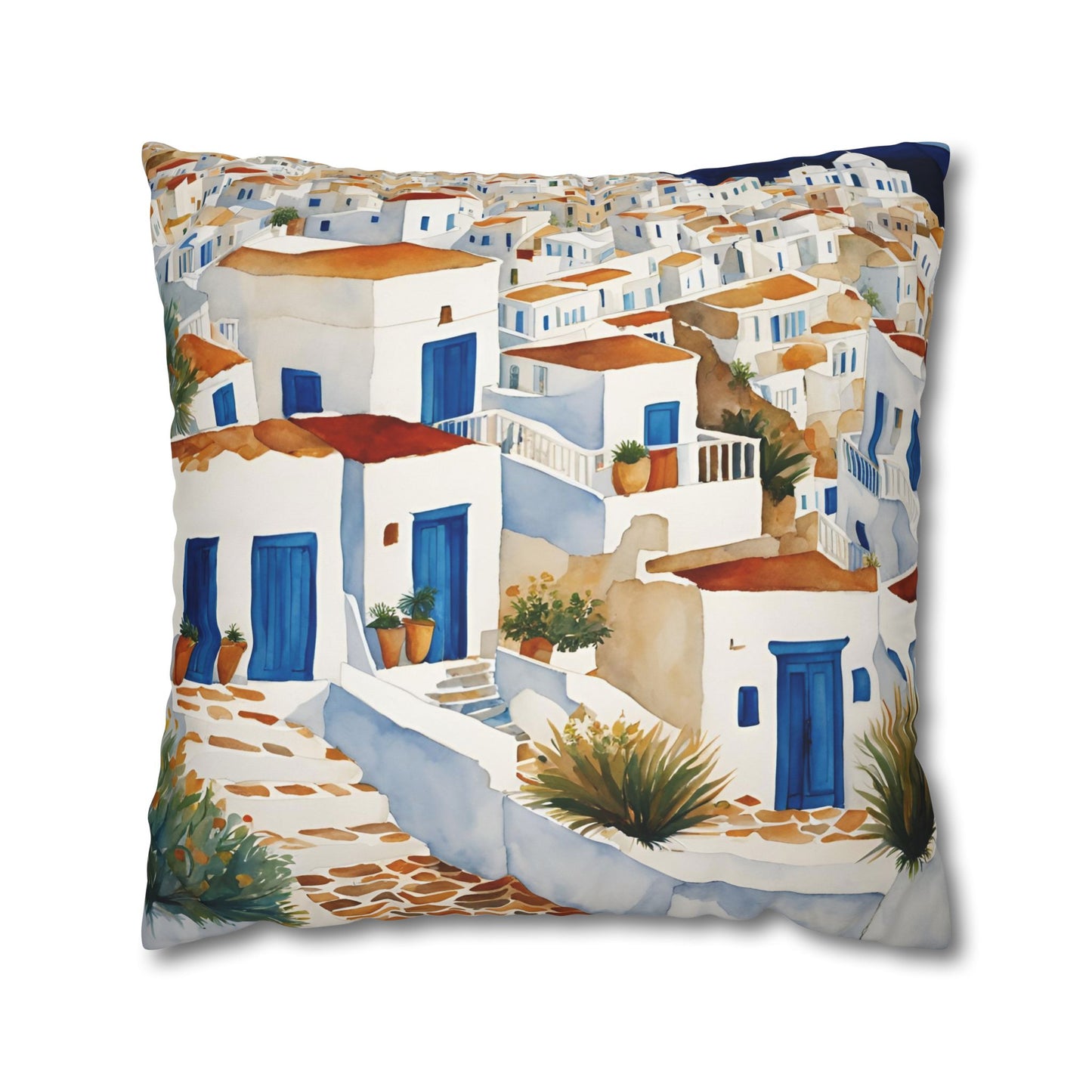 It's Greek Square Poly Canvas Pillowcase