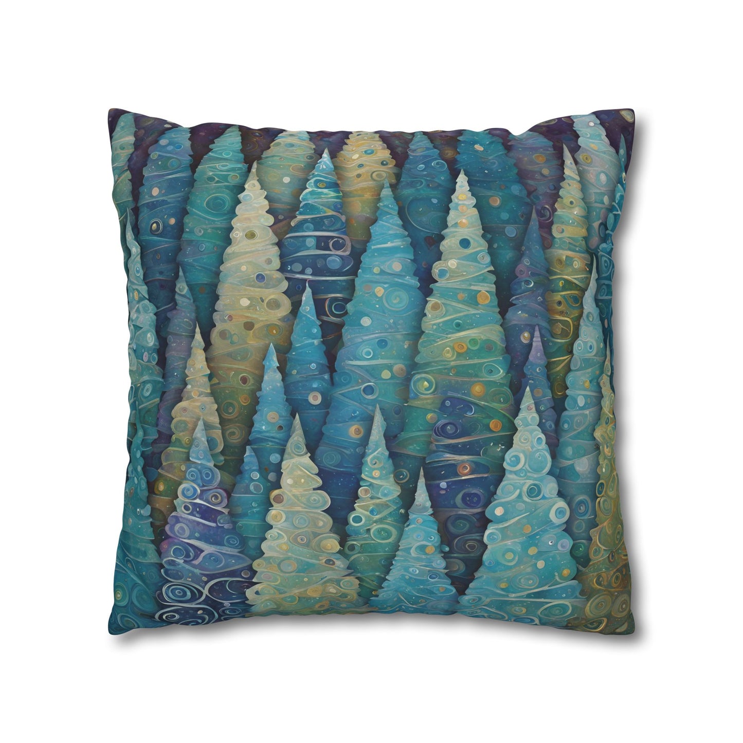 Cool Trees Square Poly Canvas Pillowcase