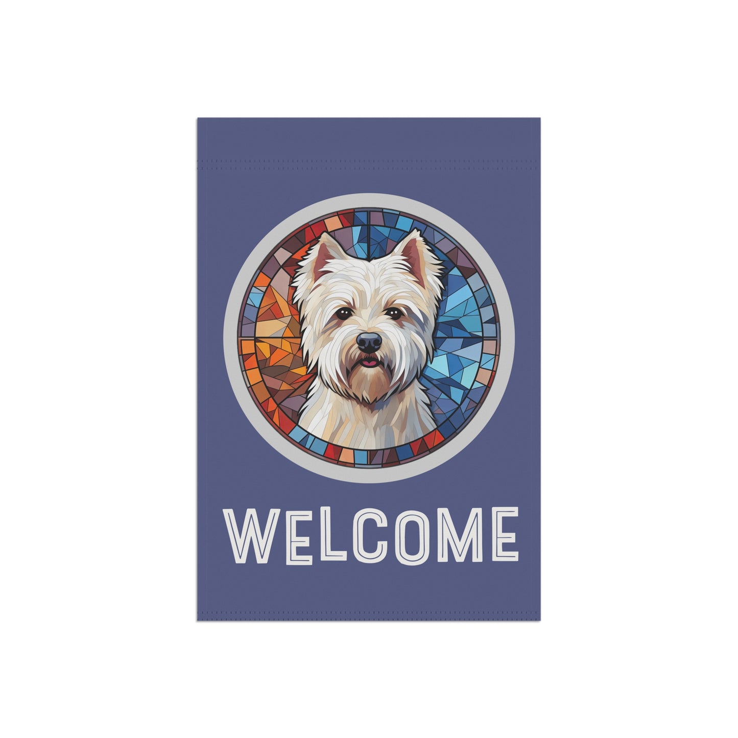 West Highland Terrier Welcome 2-Sided Garden & House Flag/Banner