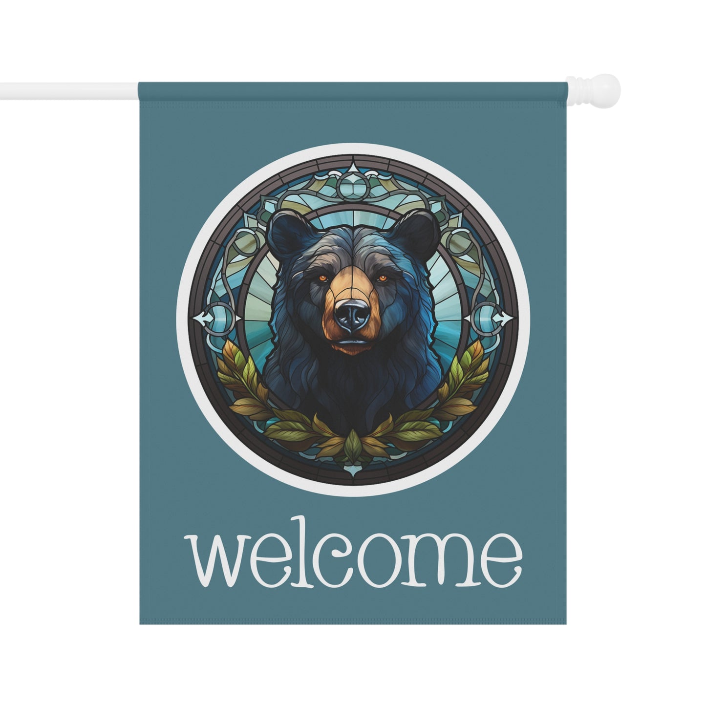 Black Bear Welcome 2-Sided Garden & House Flag/Banner