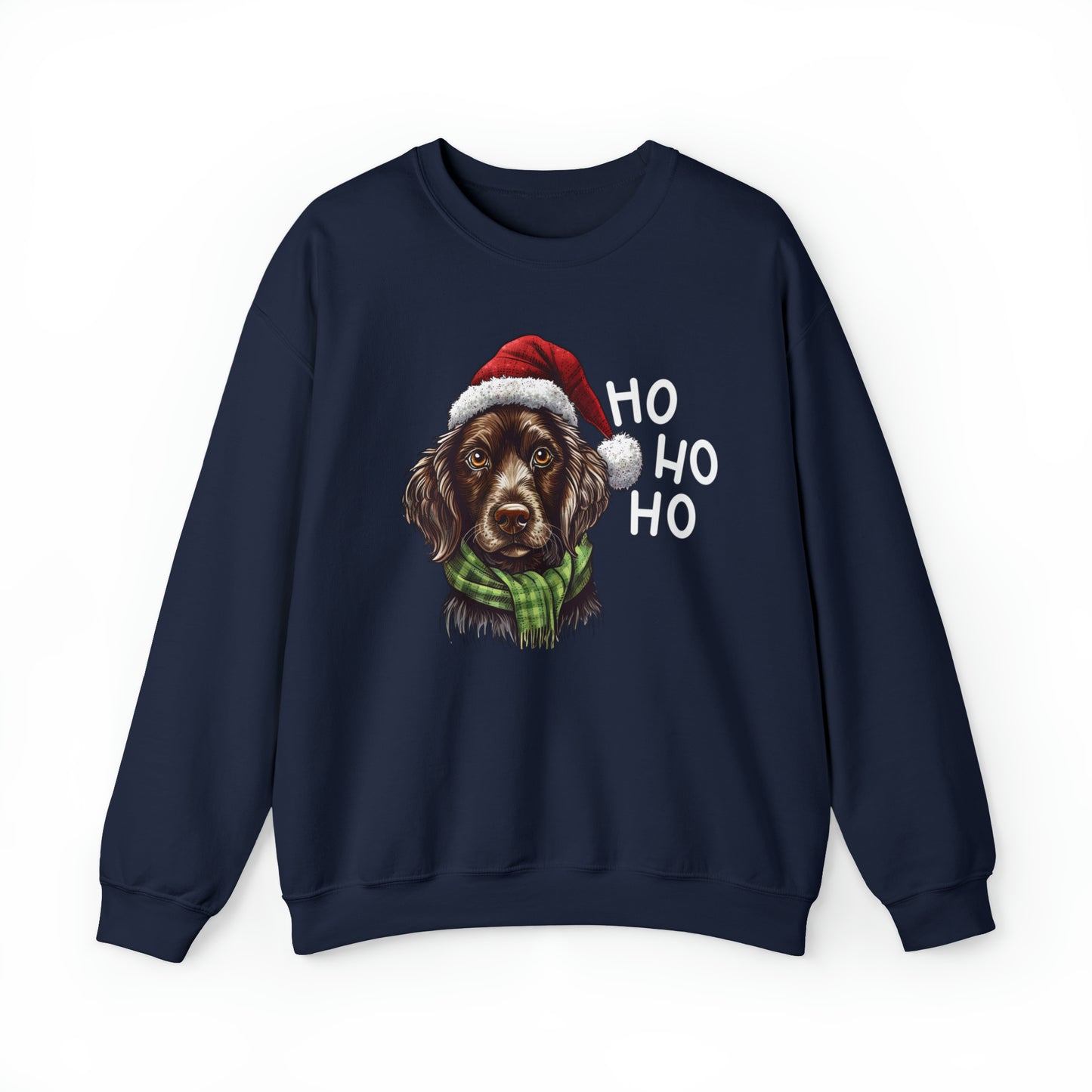 Ho Ho Ho Ready For Christmas Cute Dog Unisex Heavy Blend™ Crewneck Sweatshirt