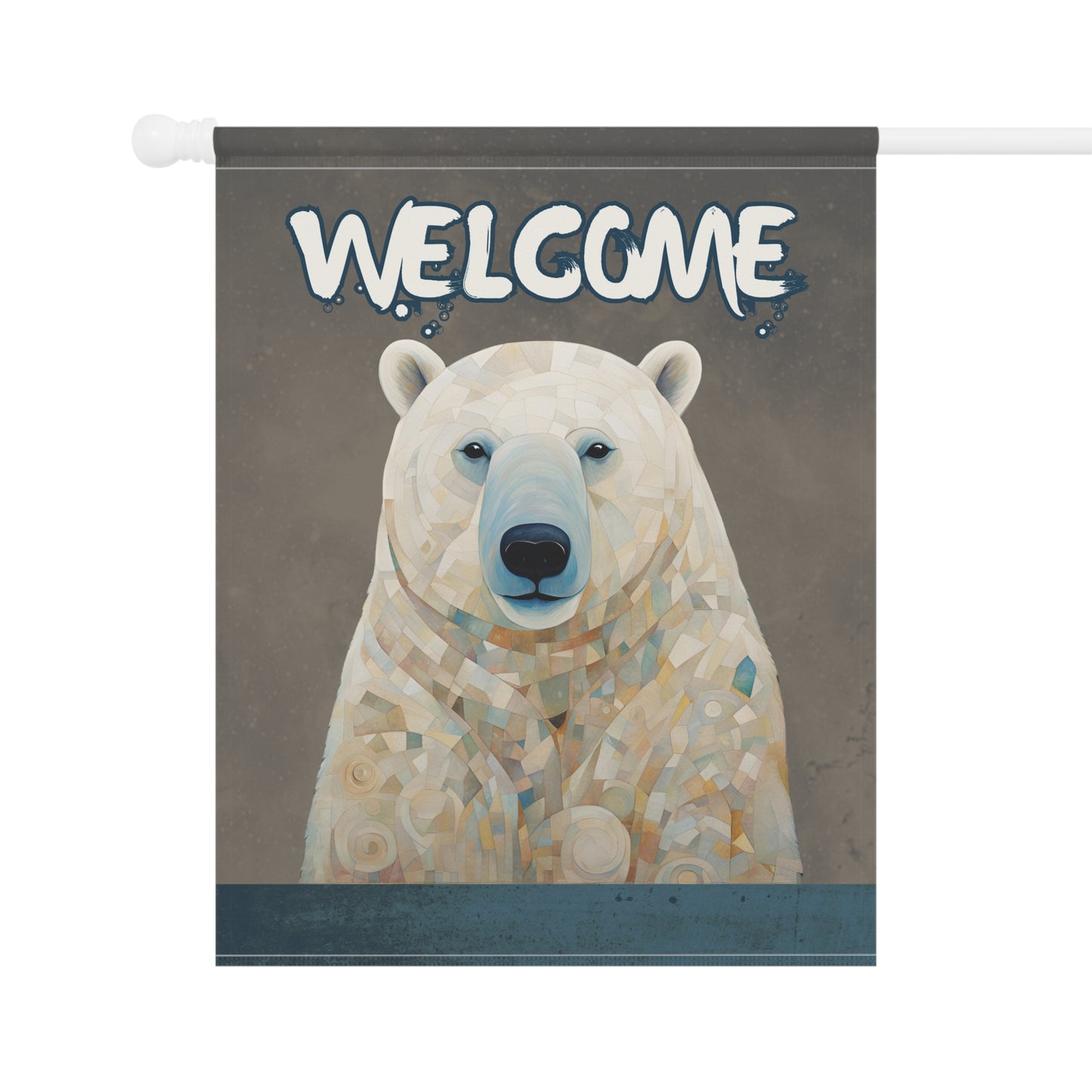 Polar Bear Welcome 2-Sided Garden & House Flag/Banner