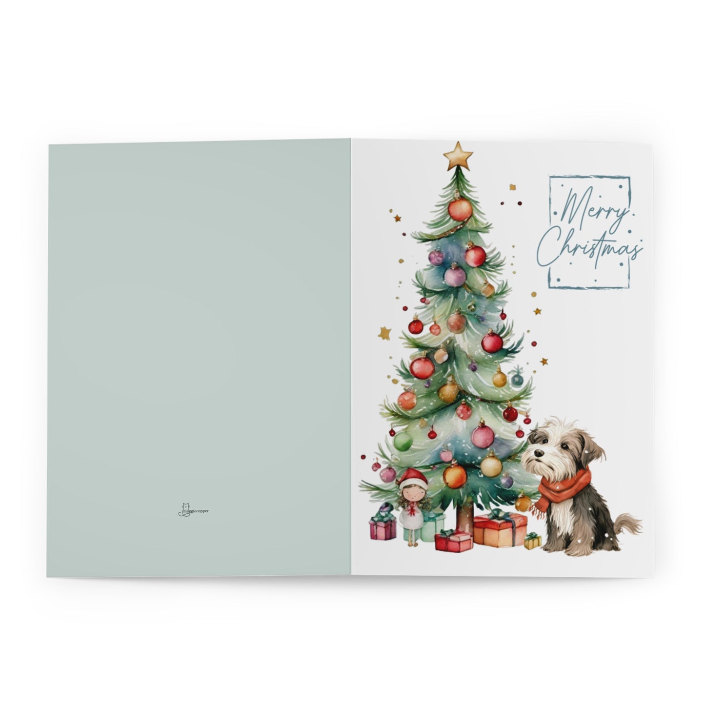 Havanese Merry Christmas Tree Cards (5 Pack Blank Inside)