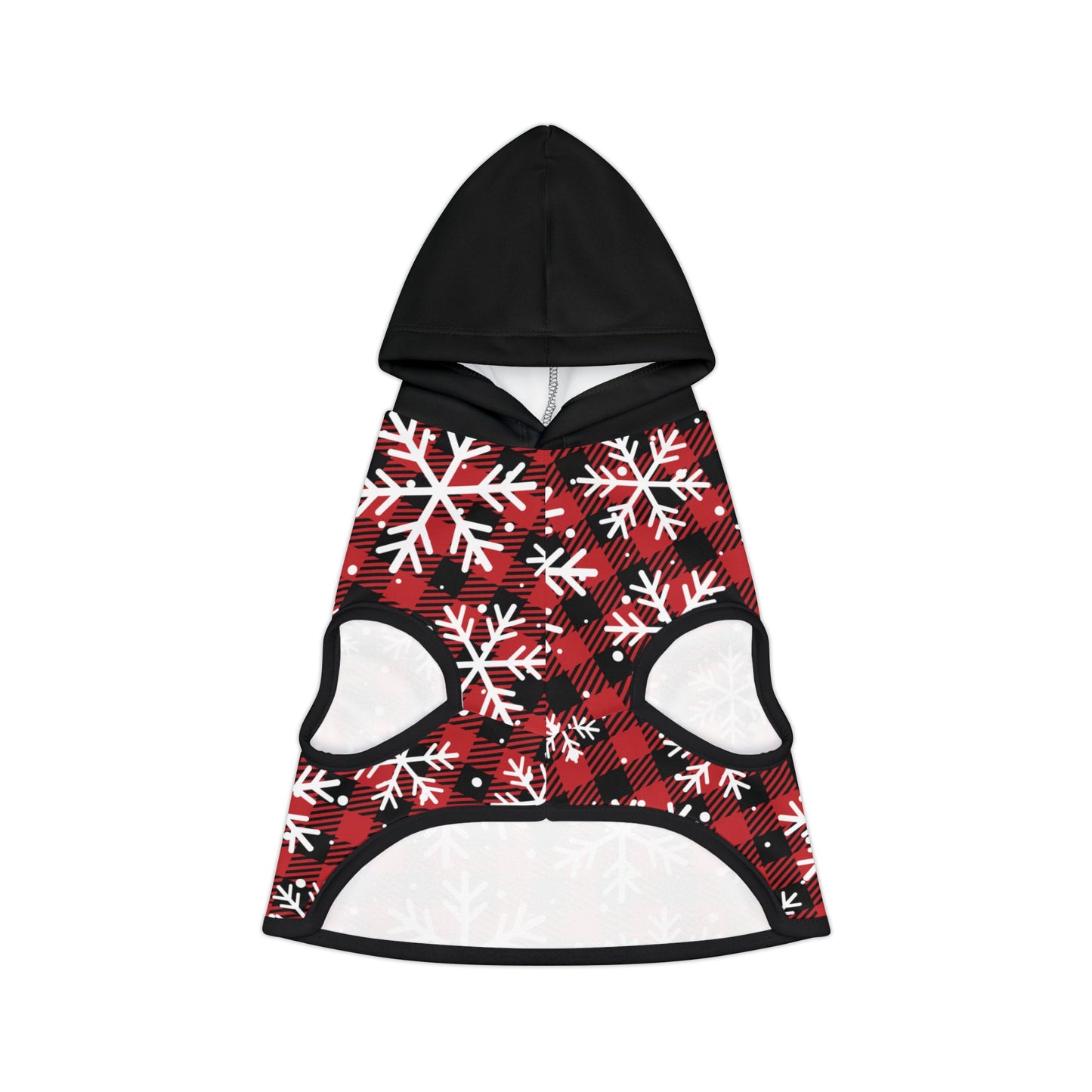 Buffalo Plaid & Snowflakes Pet Hoodie