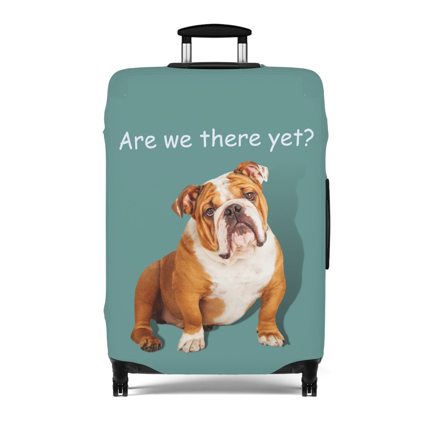 English Bulldog Are We There Yet? Luggage Cover